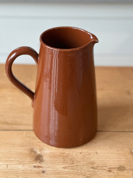 Vintage Brown English Pottery Jug - dreamy colour