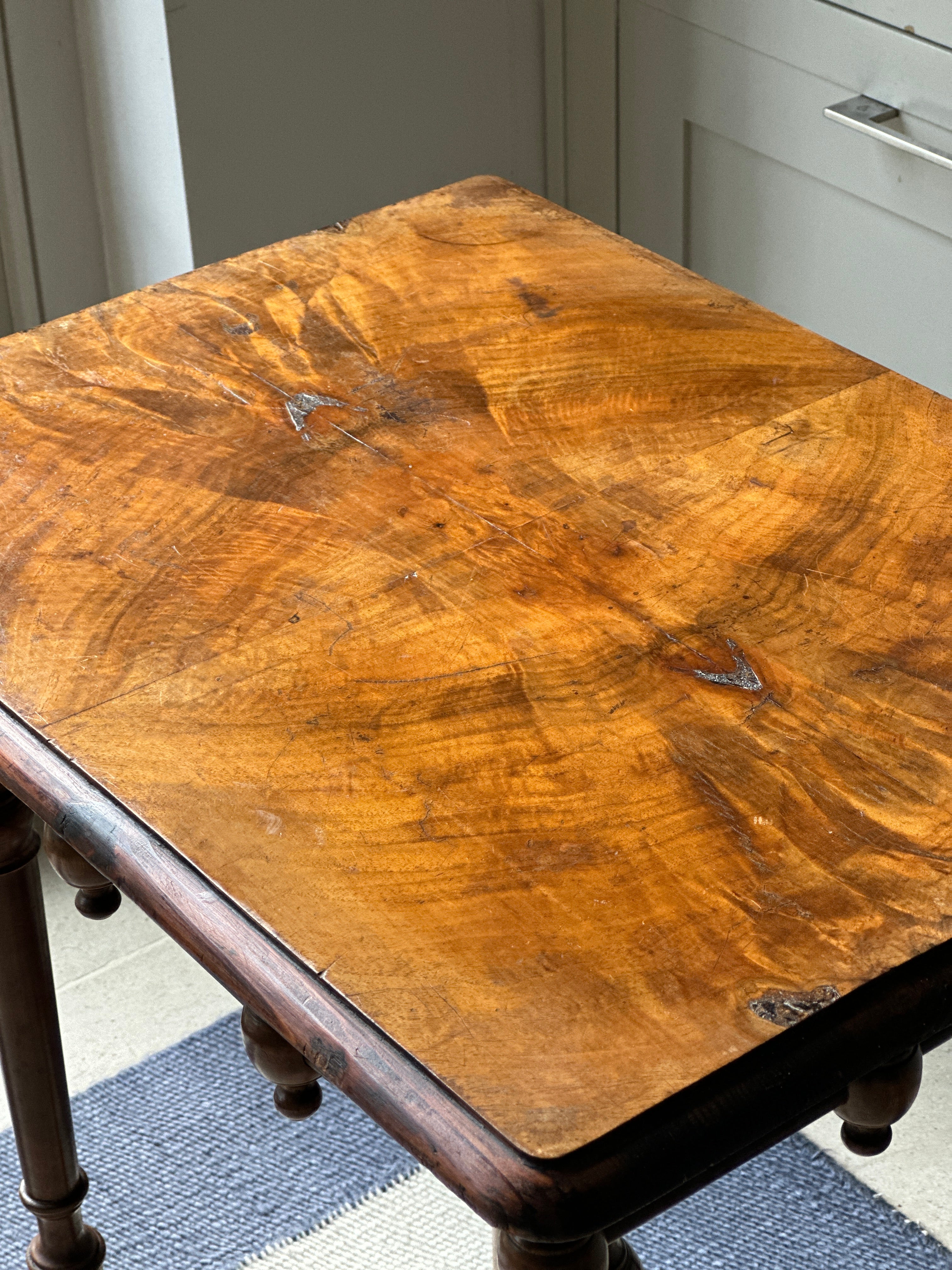 Charming Late 19th Century Mahogany Side Table with Attractive Stretchers