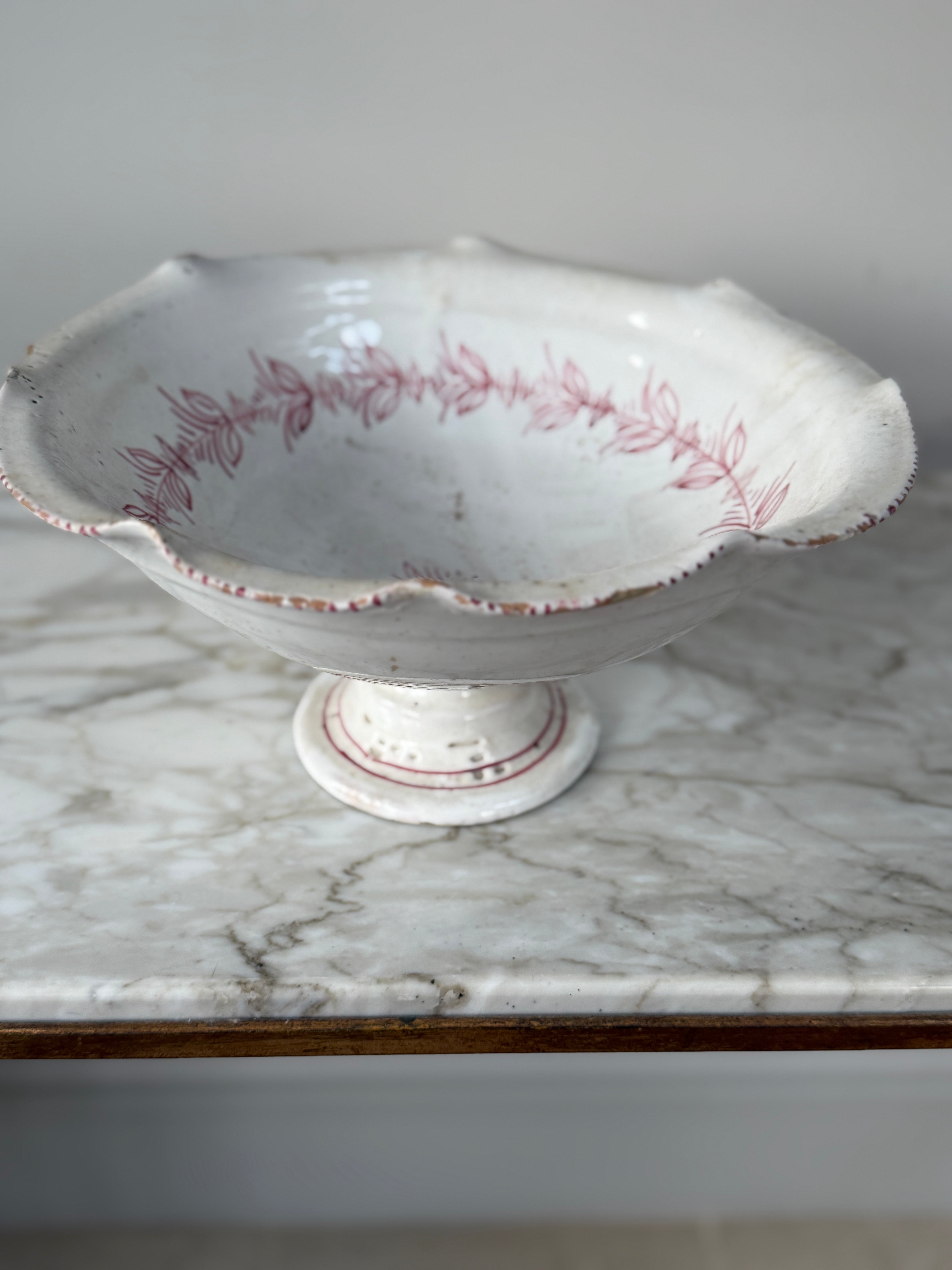 French Faience Fruit Bowl
