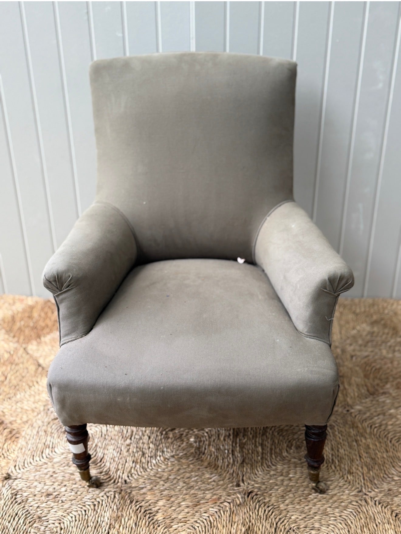 Single Squareback in Grey Cotton