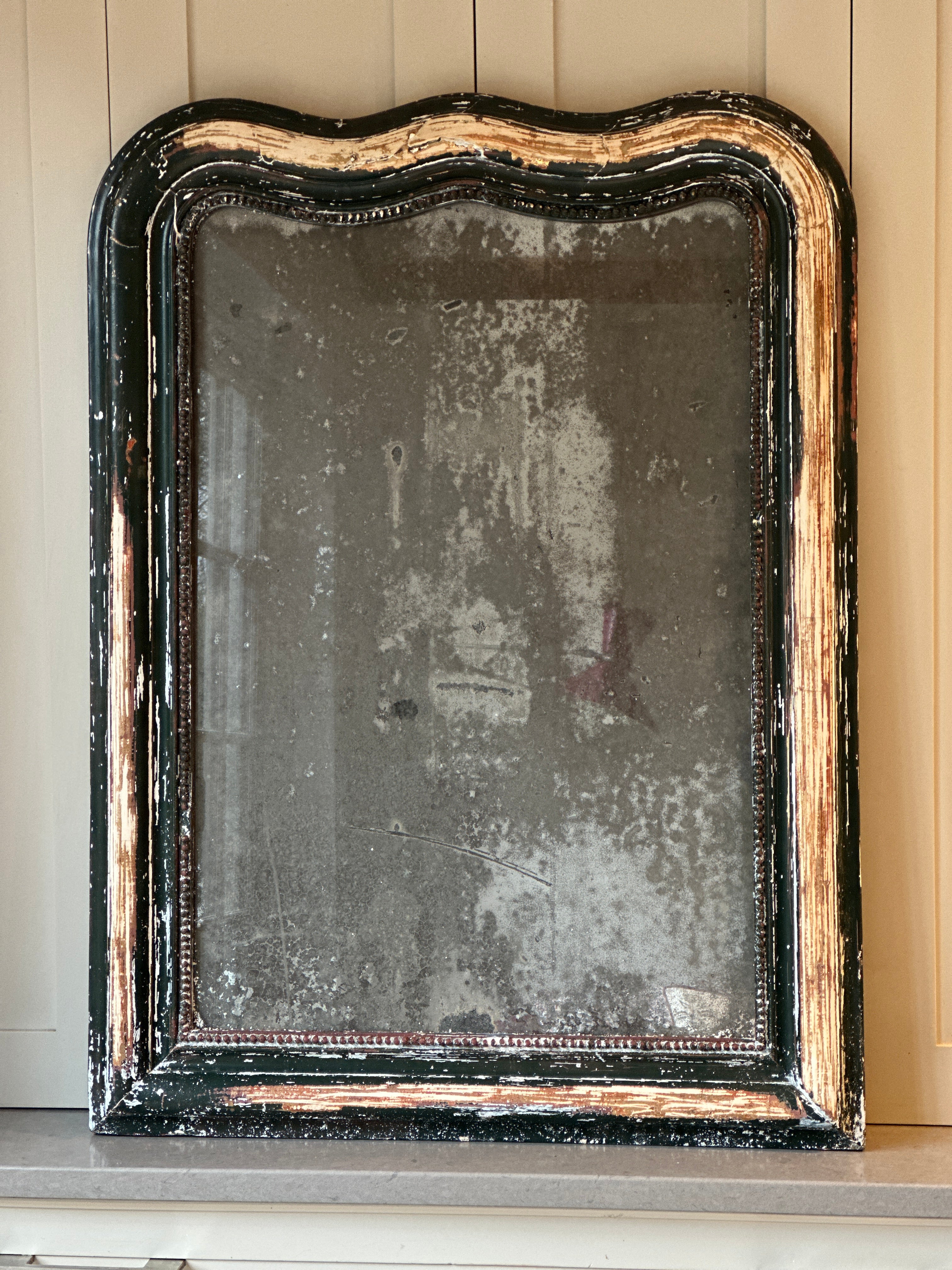 Antique French Distressed Mirror