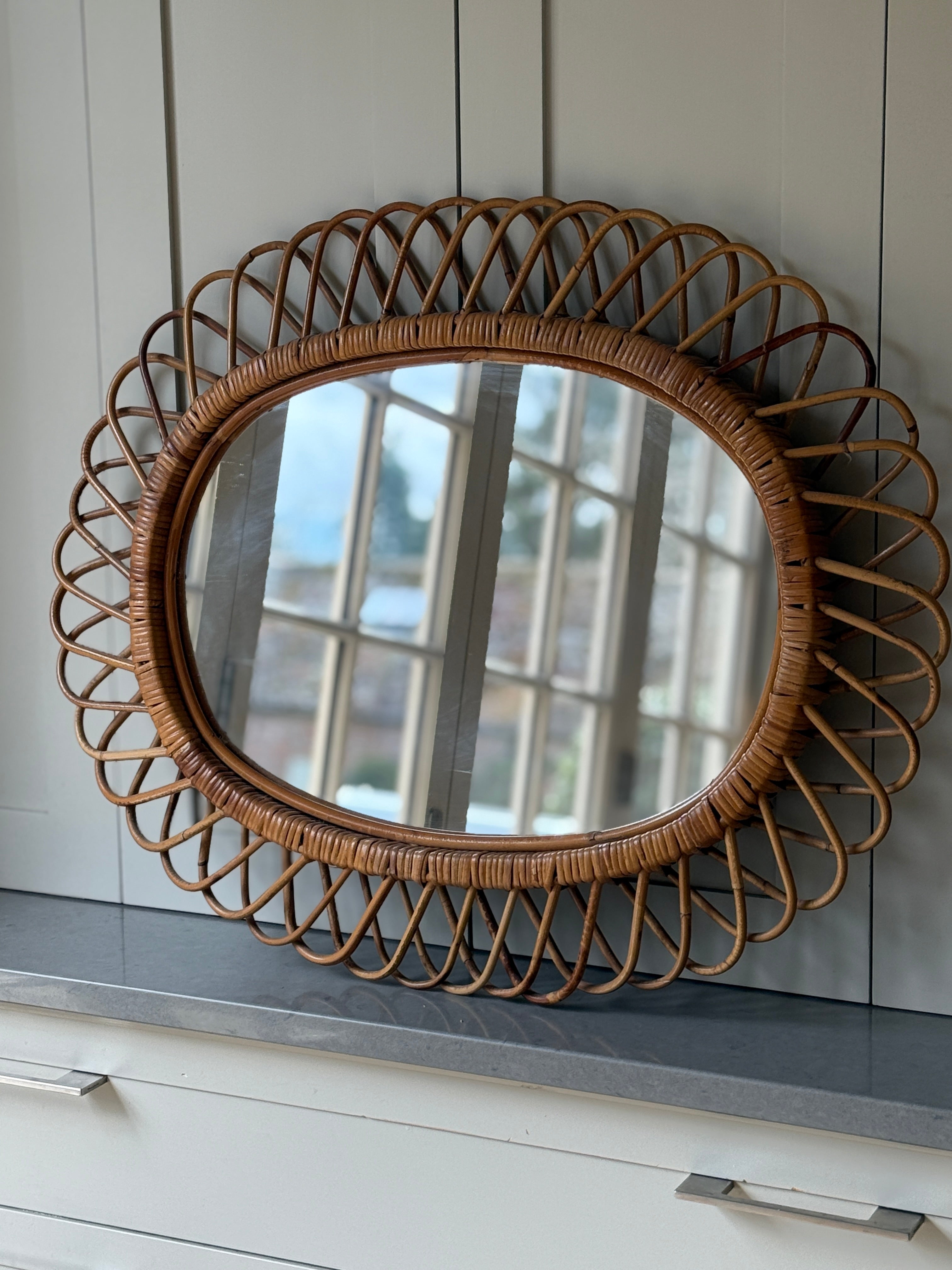 Oval Bonacina Mirror - Italian 1960s