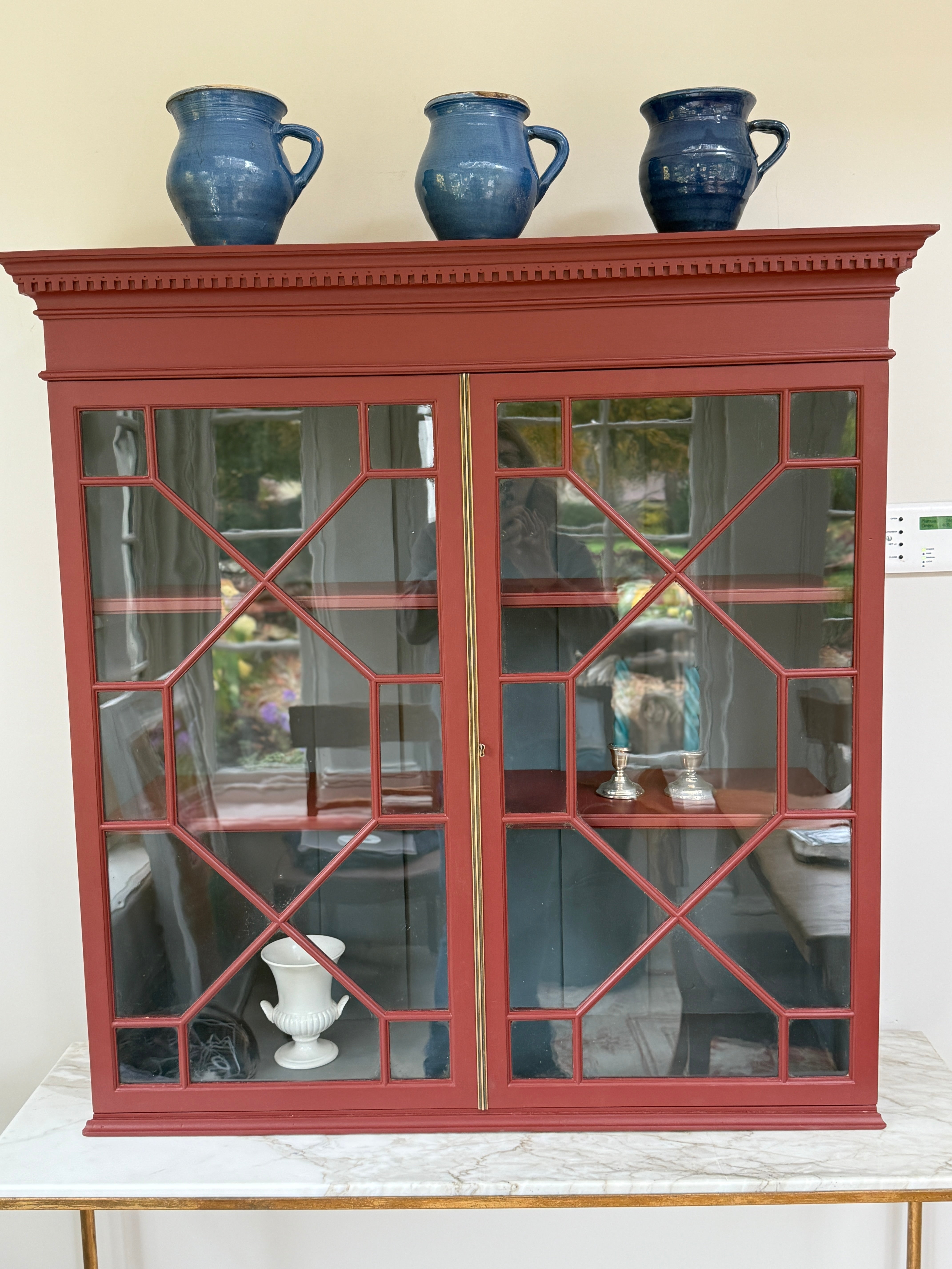 Painted Astral Glazed Wall Cupboard