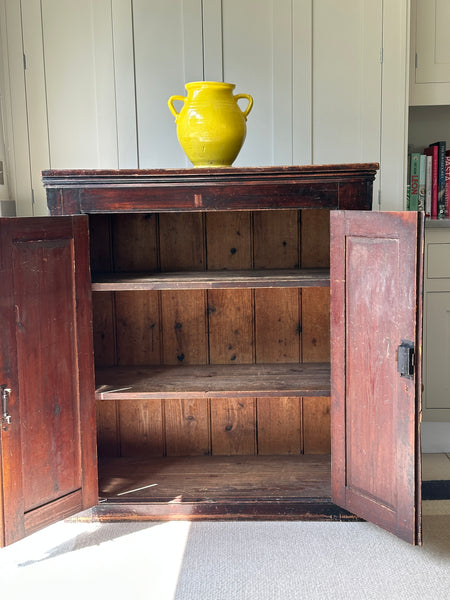 Antique Pine Cupboard with Glazed Painted Finish