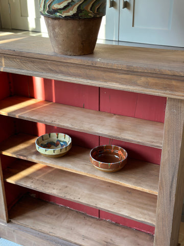 Vintage Pine Shelves with Red interior