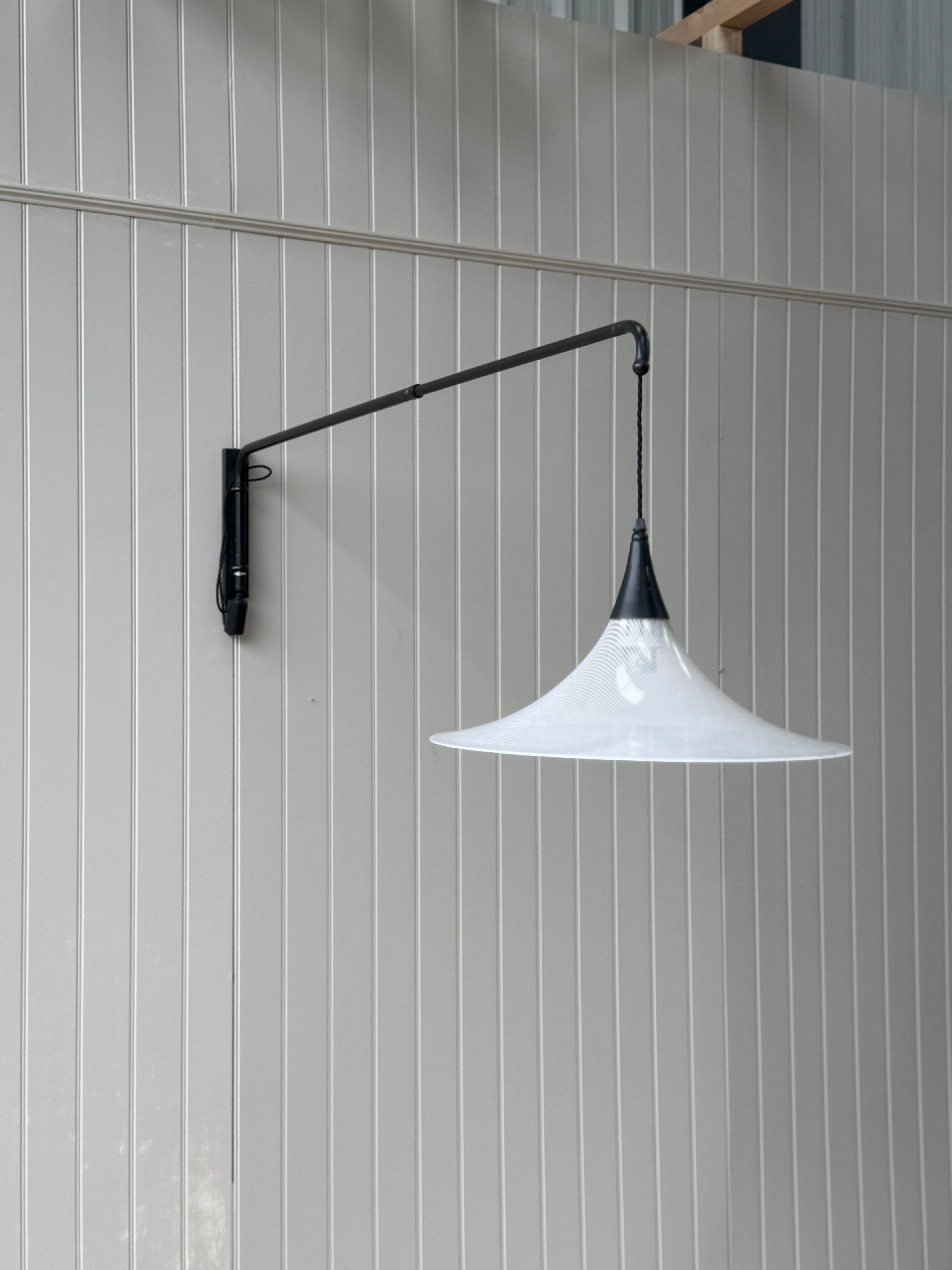 Italian Counterweight Extending Wall light with Perspex Shade