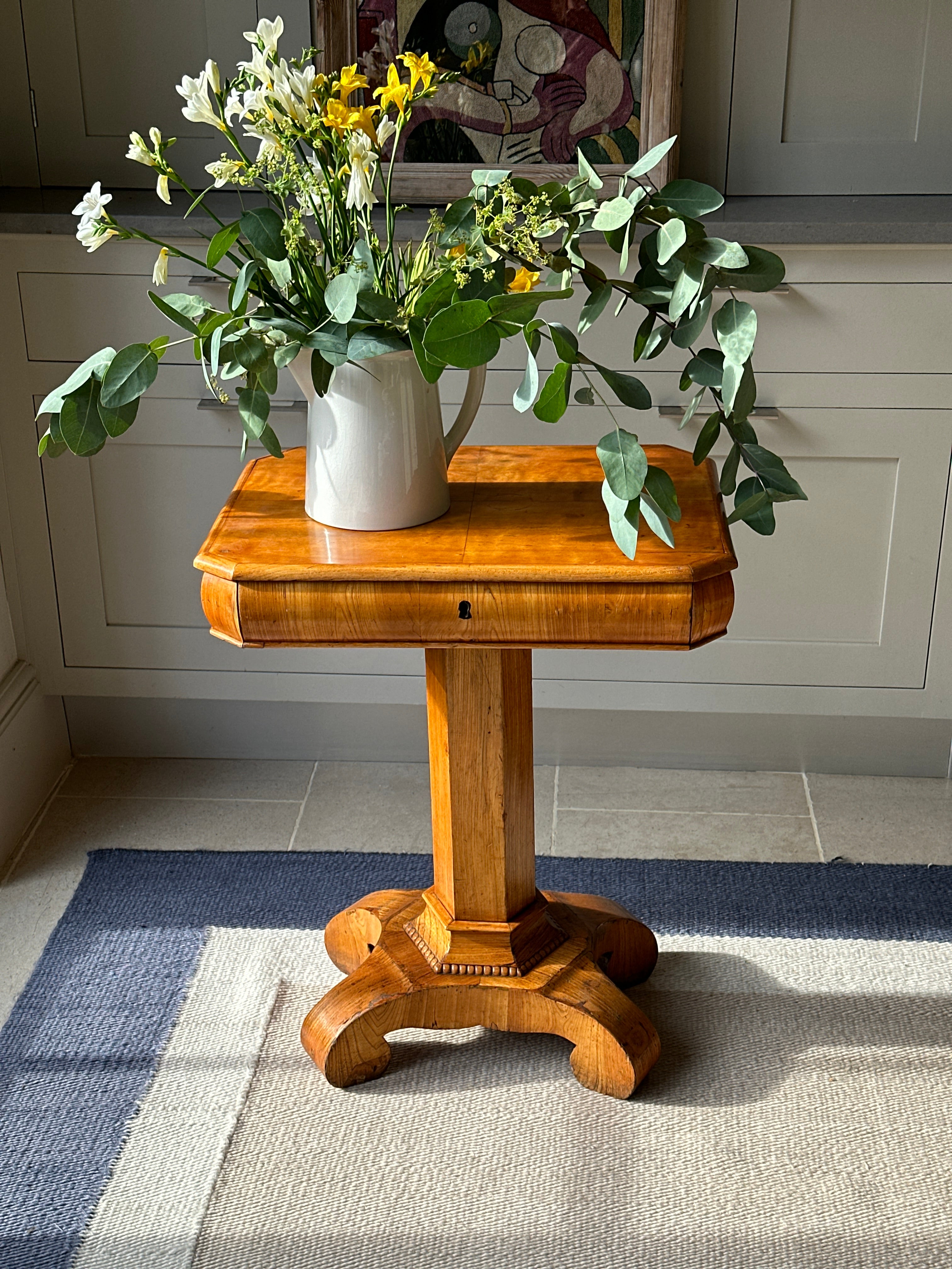 19th Century Swedish Satin Birch Side Table