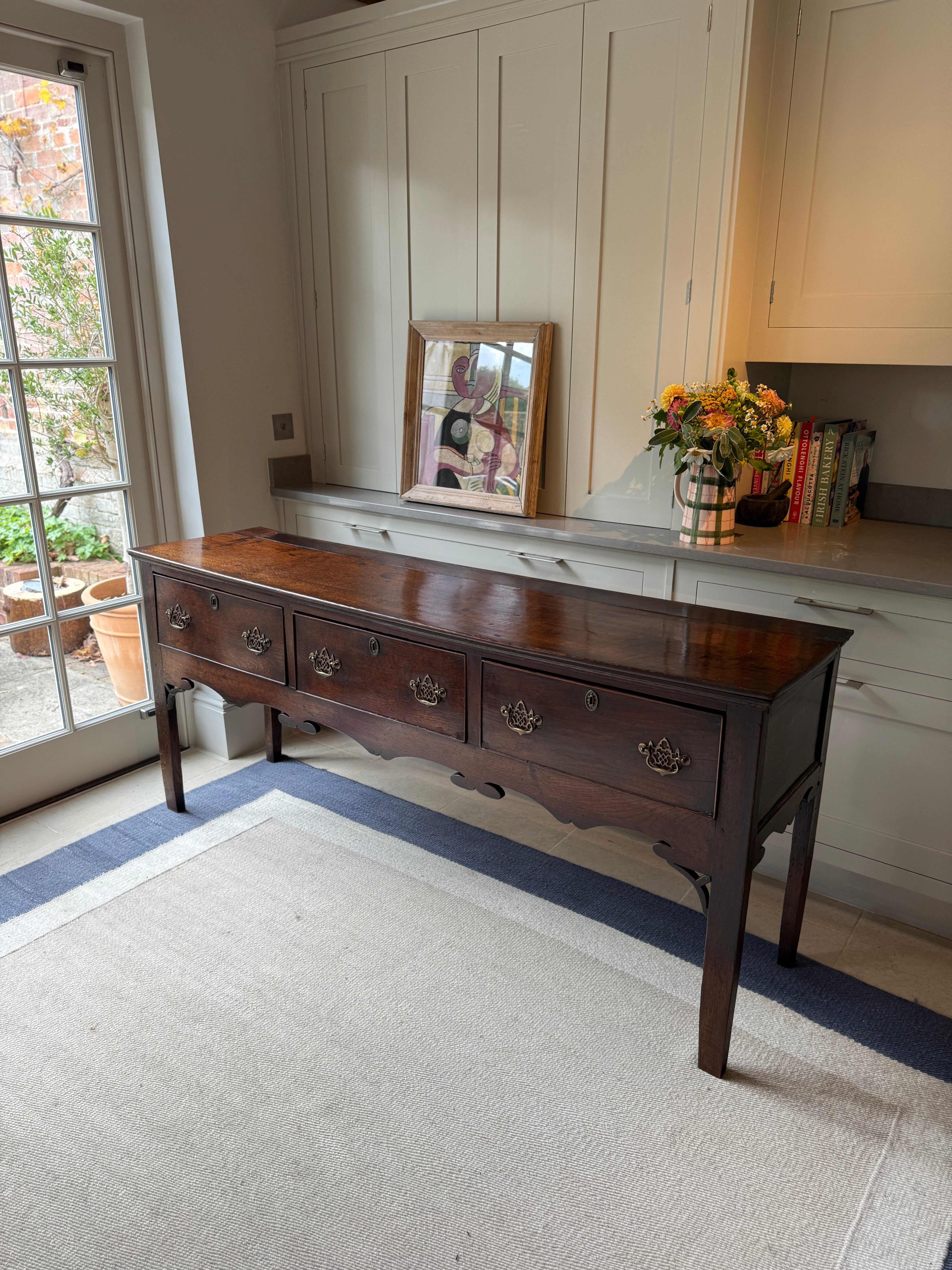 C18th Oak Dresser Base