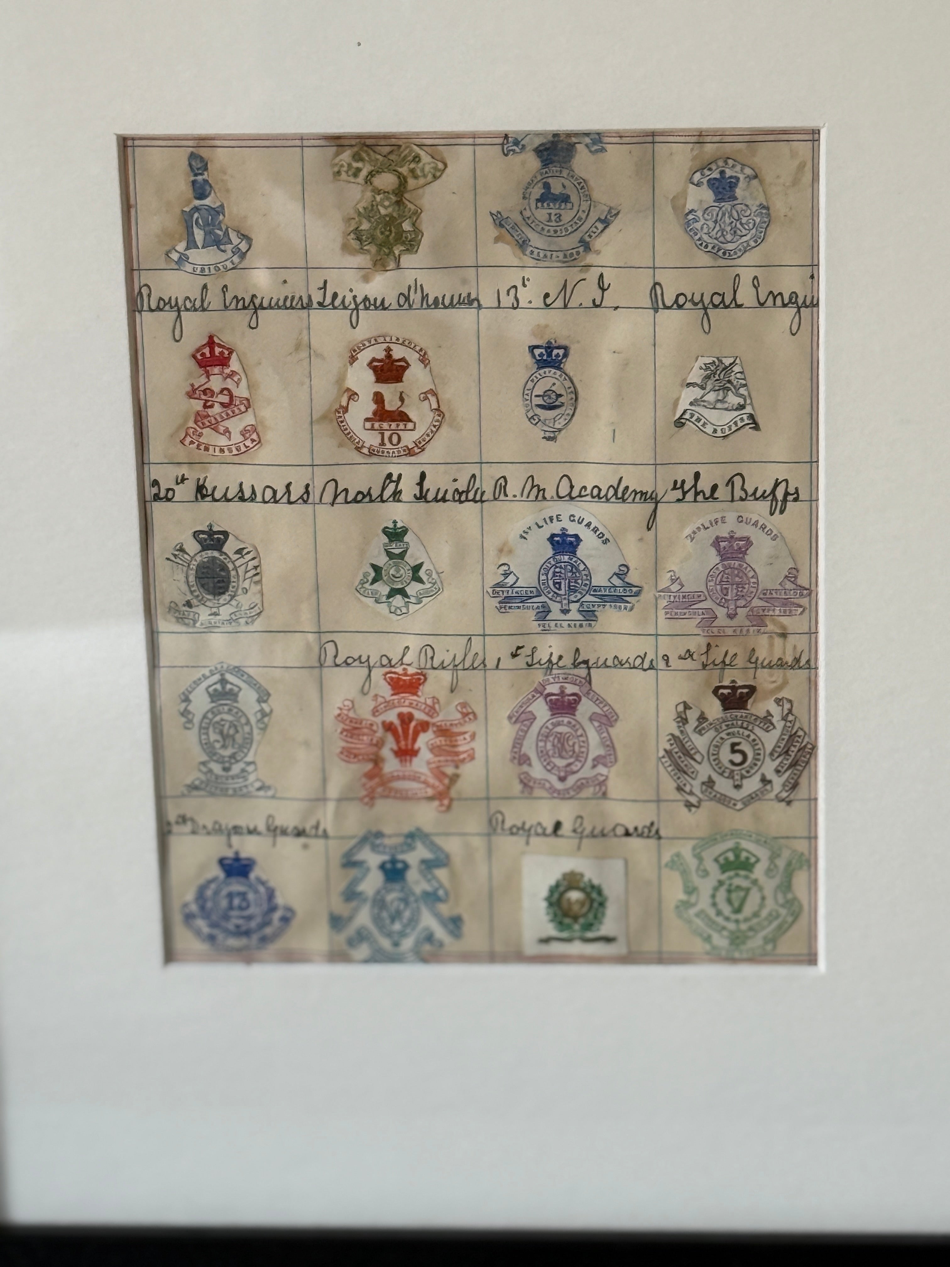 Framed 19th Century British Military Coat of Arms