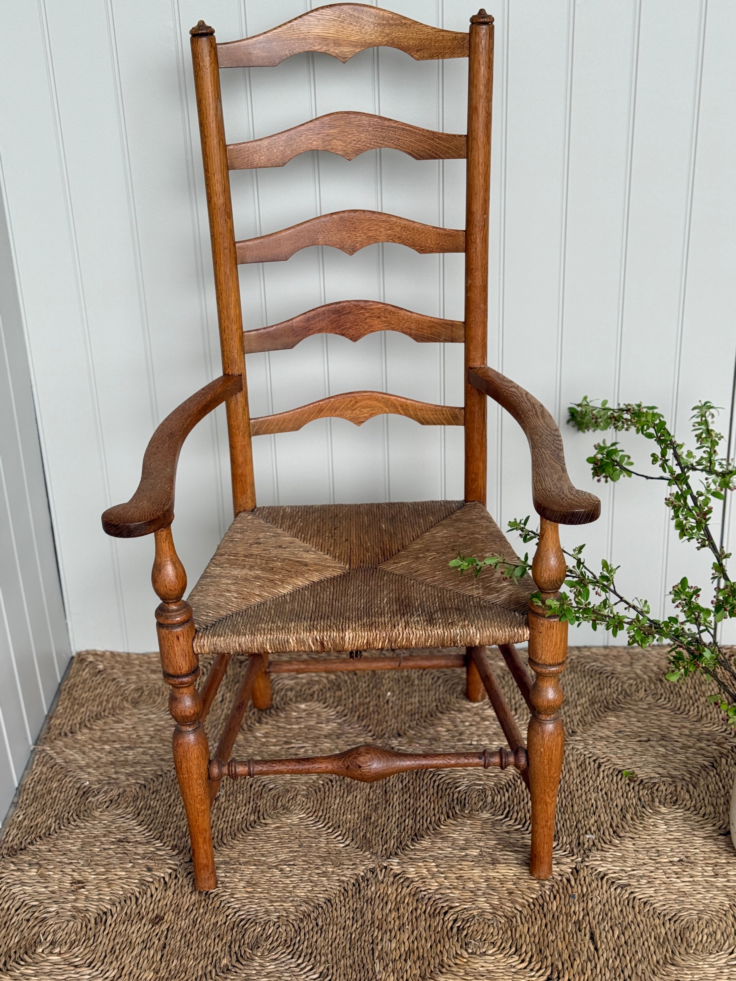 Ladder Back and Rush Seat Chair