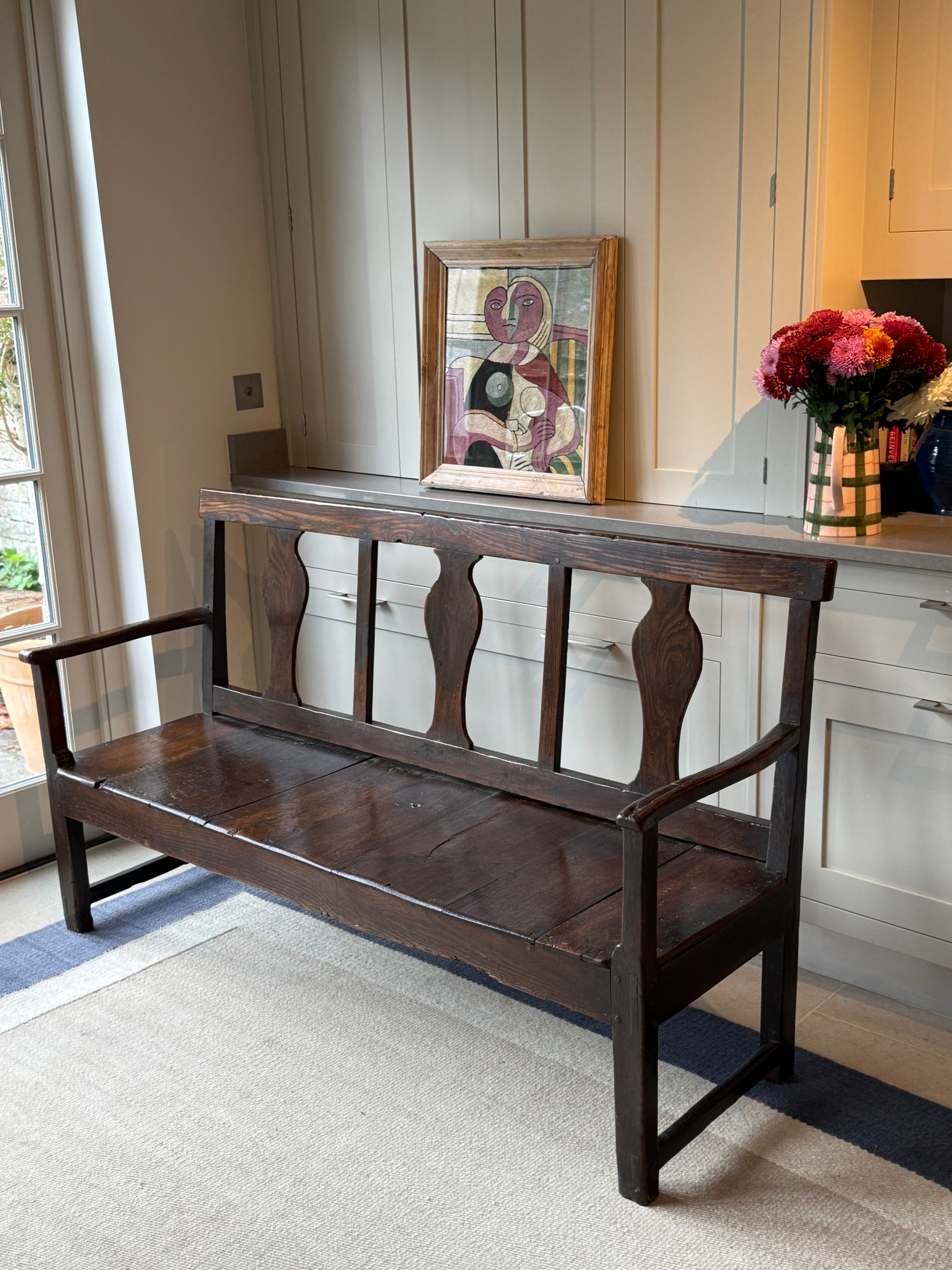 Early 19th Century Oak Bench