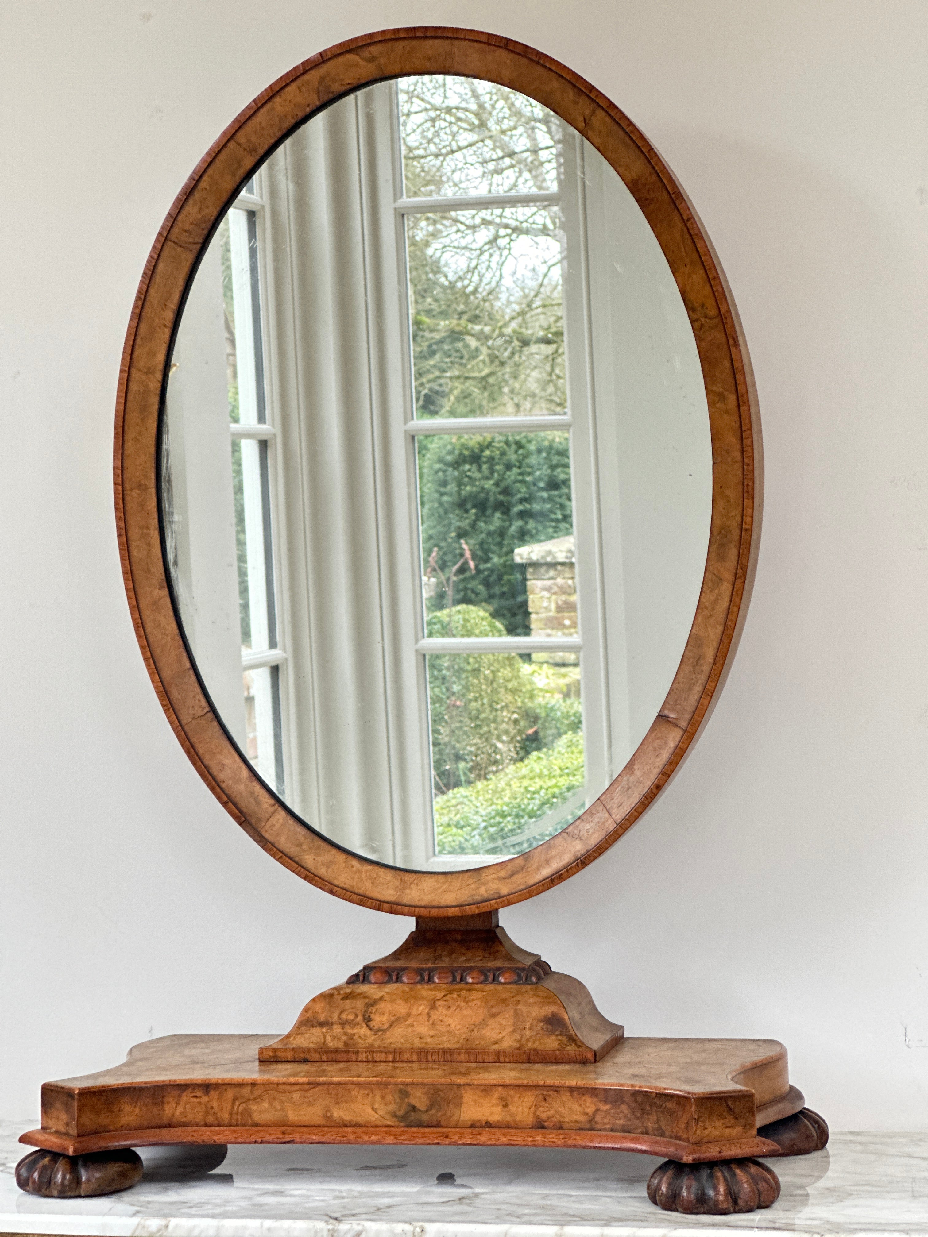 Regency Walnut Dressing Table Mirror