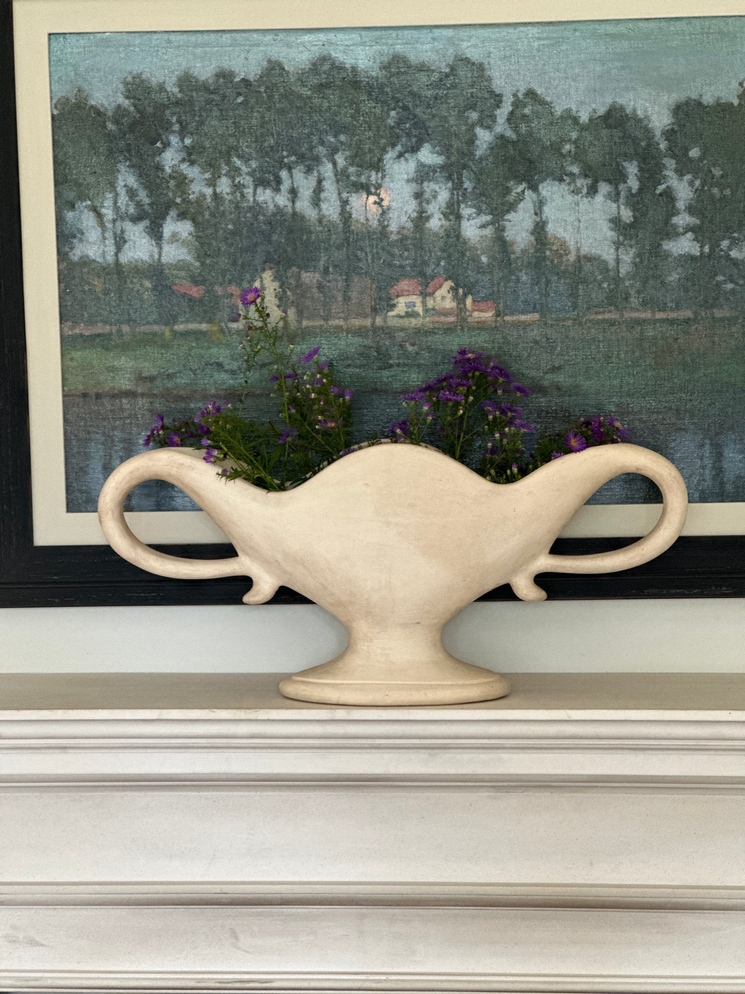 Extra Large Unglazed Constance Spry Mantel Vase