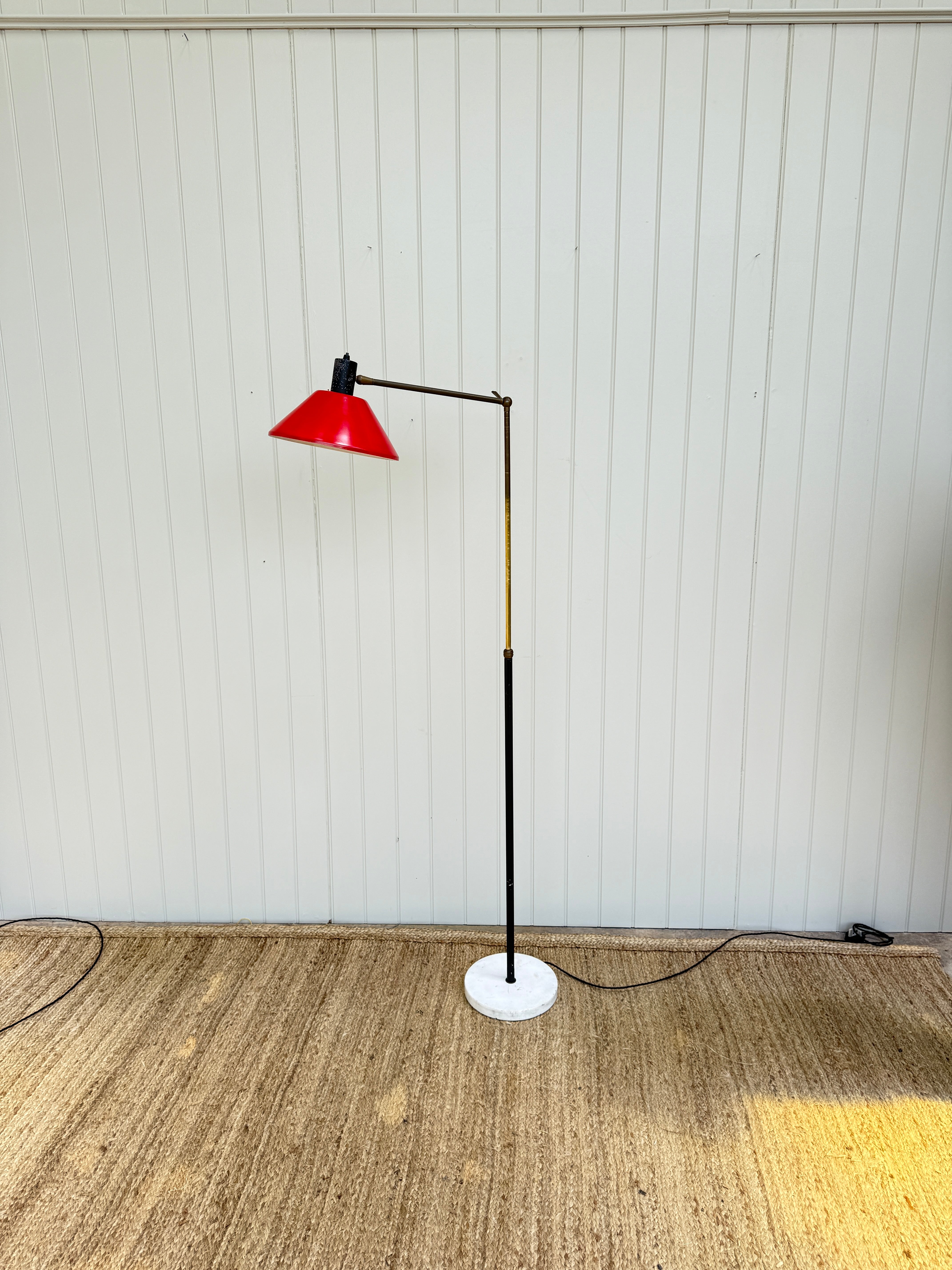 Rare Red Stilux Floor Lamp