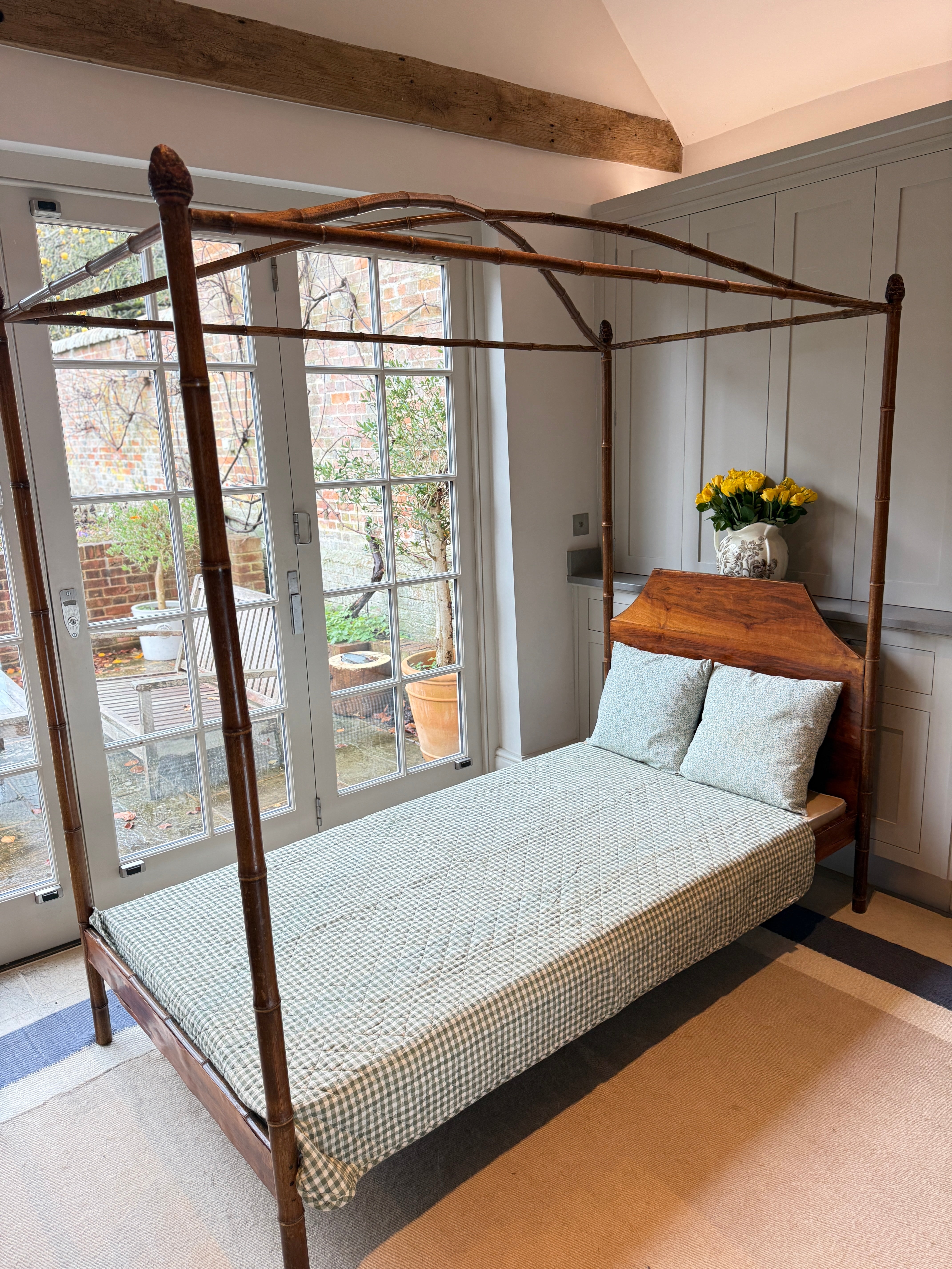 Faux Bamboo Bed with Canapé