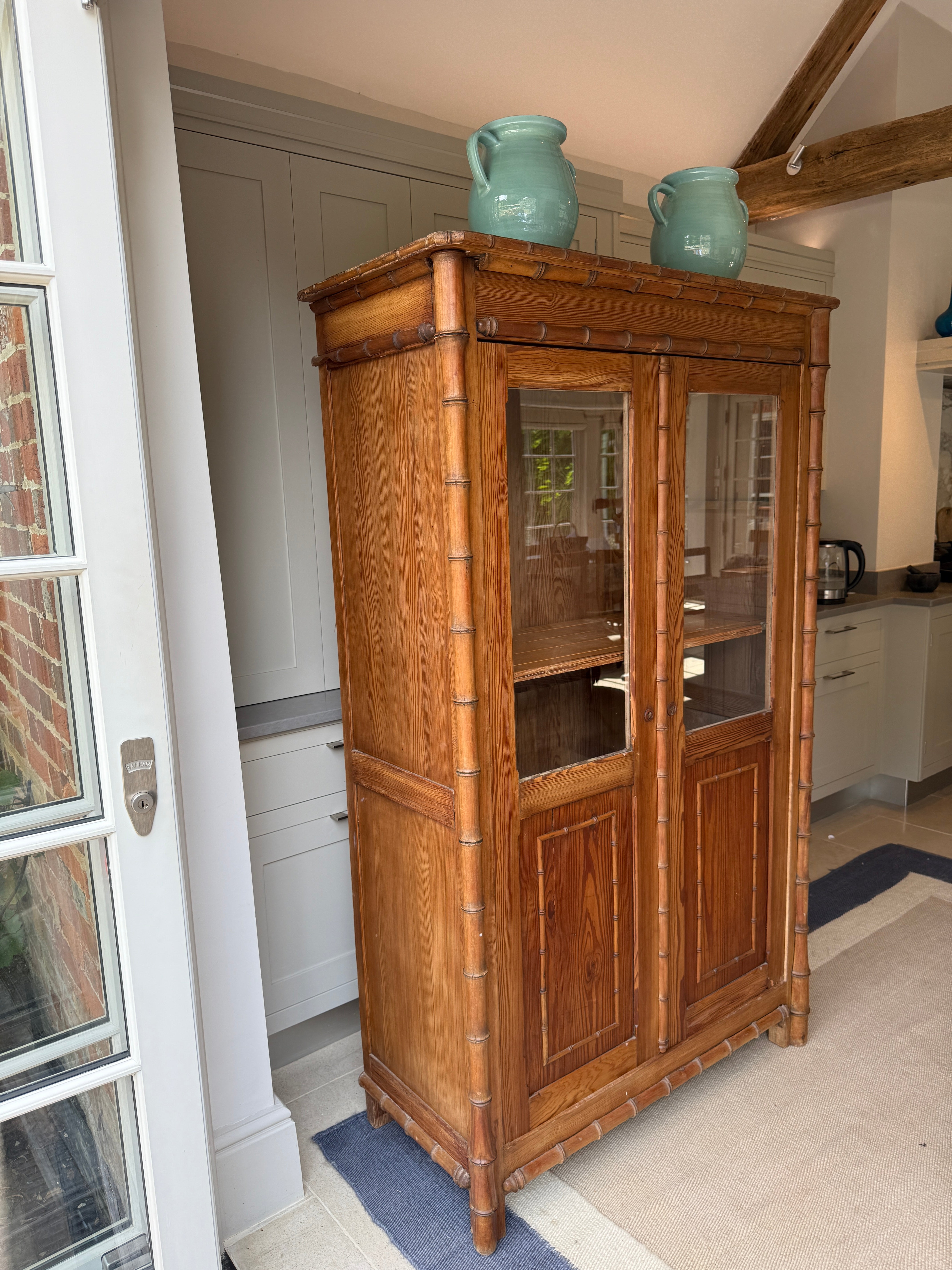 French Faux Bamboo Armoire