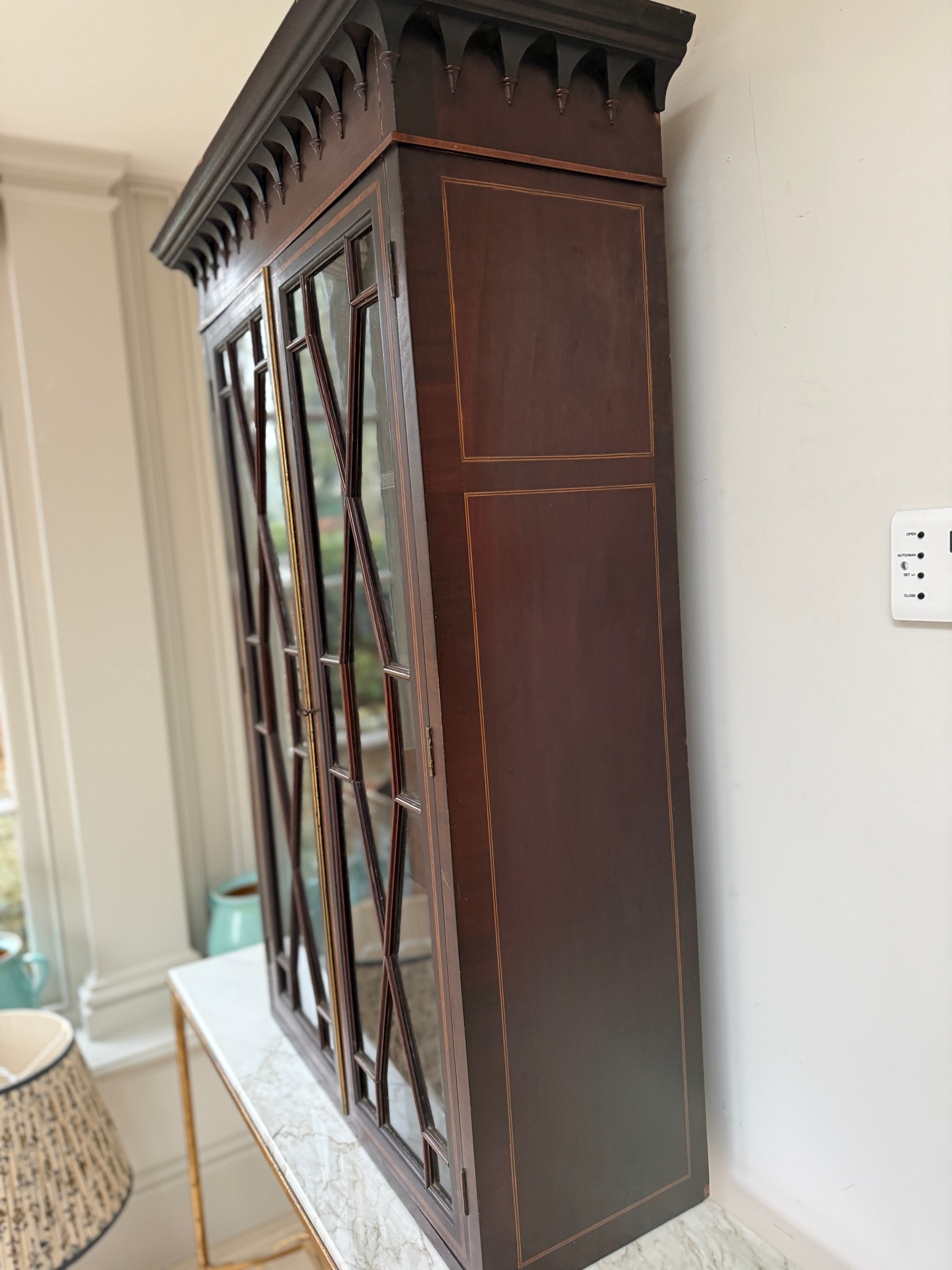 Tall Astragal Glazed Wall Cupboard