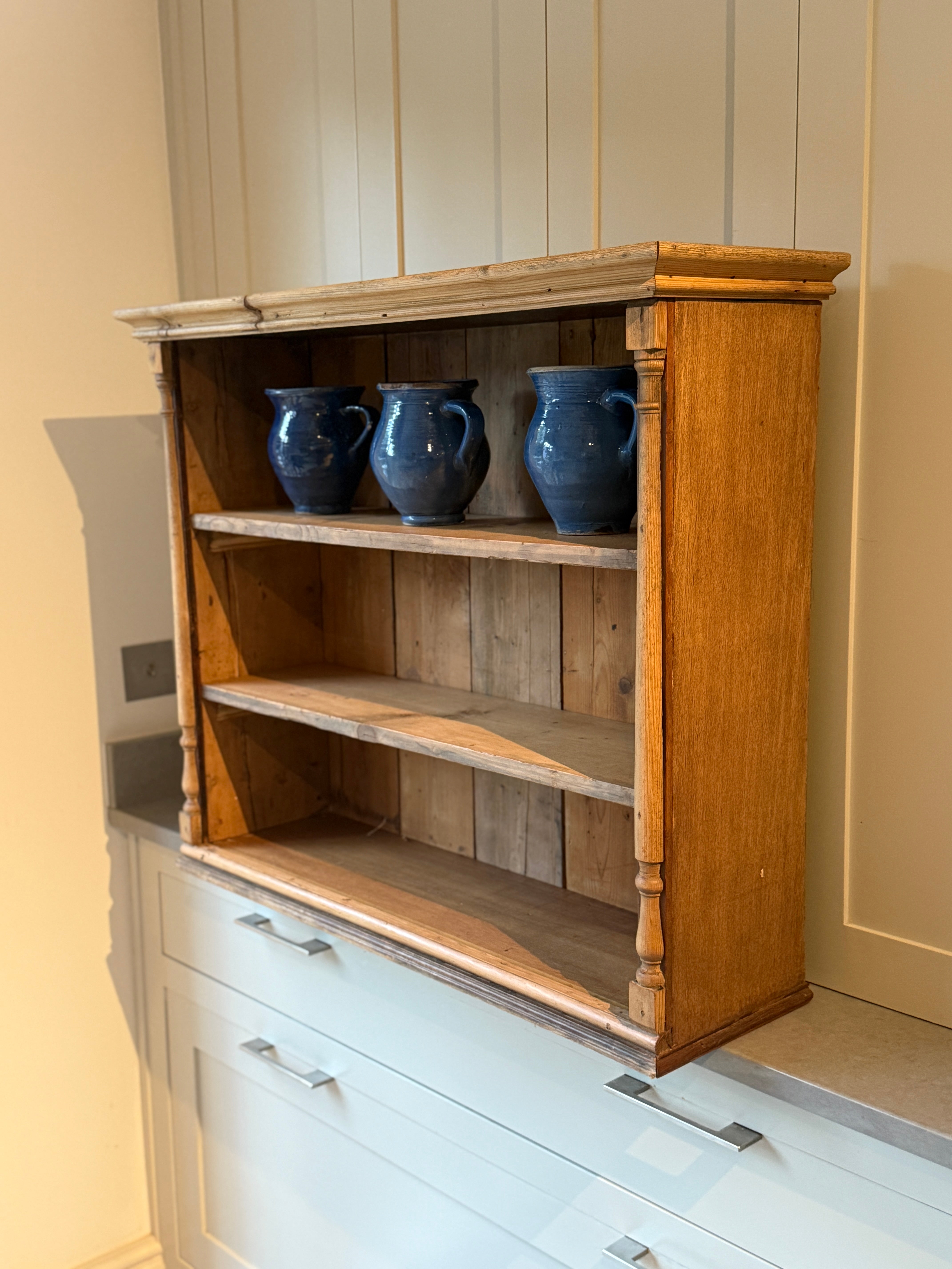 Small Pine Wall Shelves with Column Details