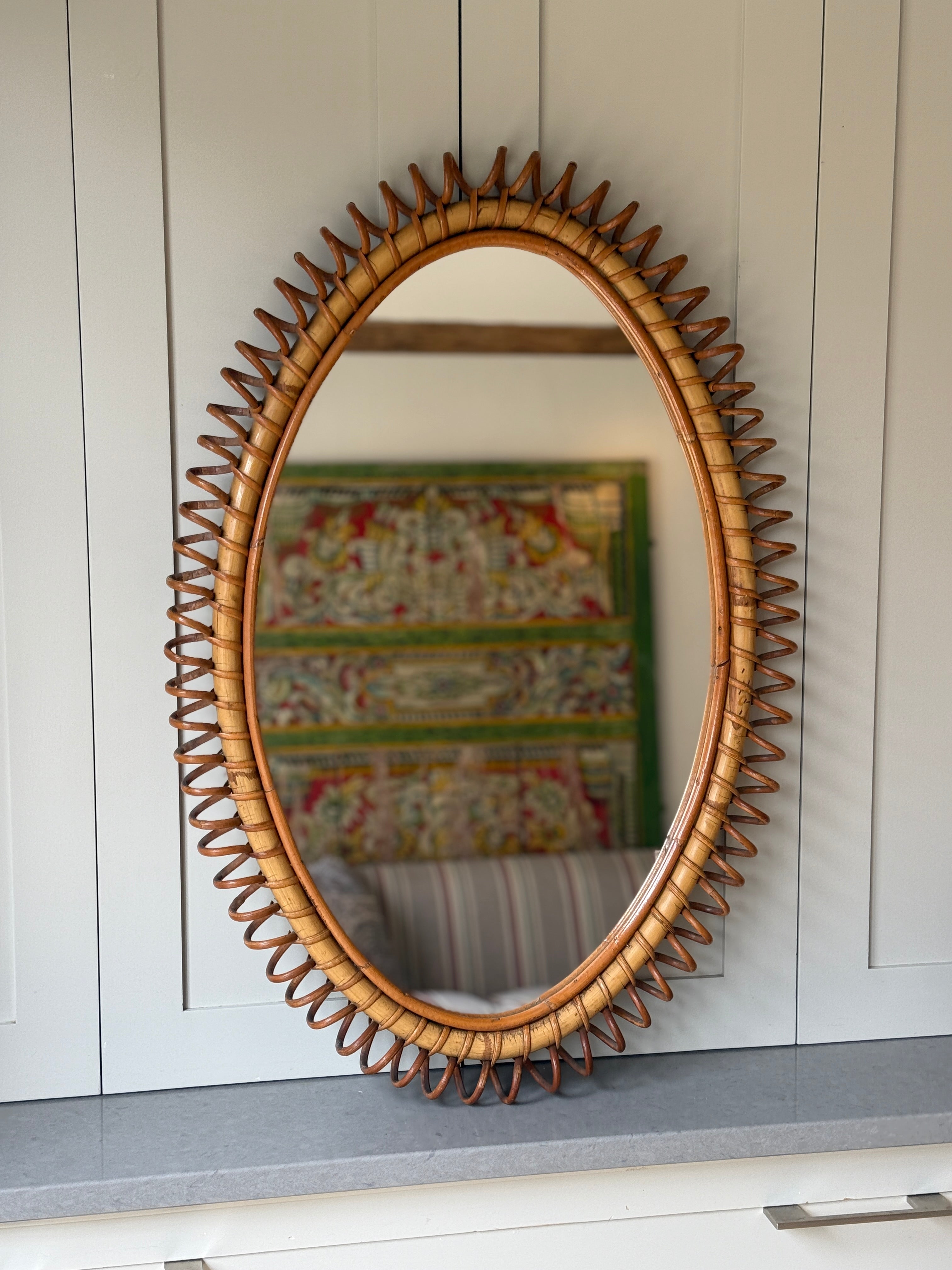 Large Oval Bonacina Mirror- Italy 1960
