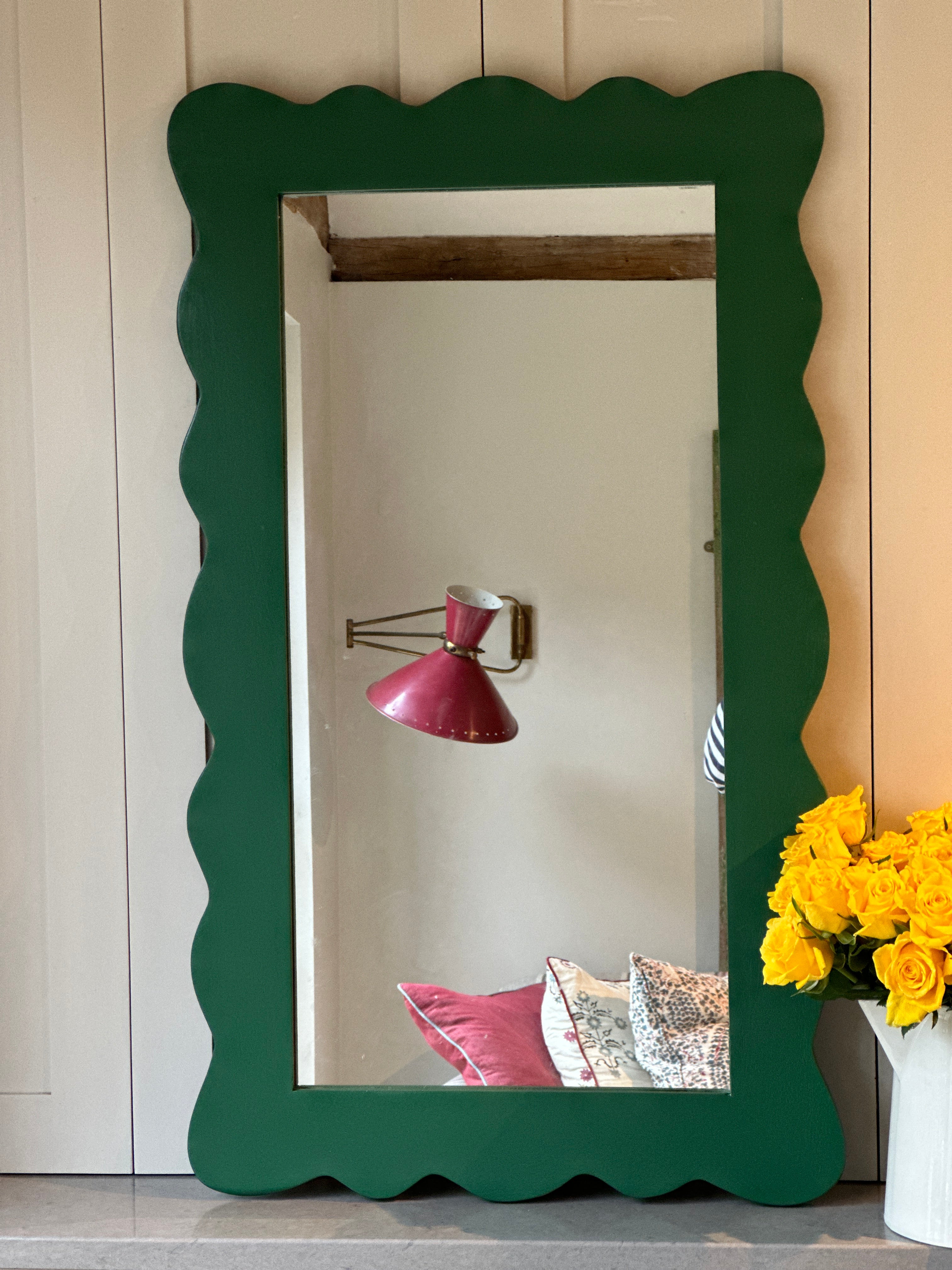 Painted Scalloped Mirror