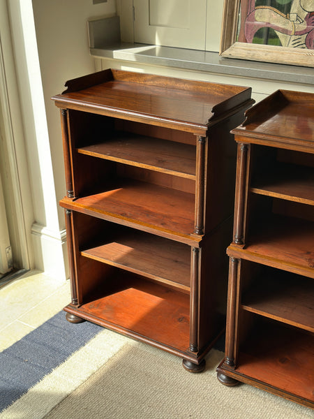 Small Pair of Regency Waterfall Bookcases