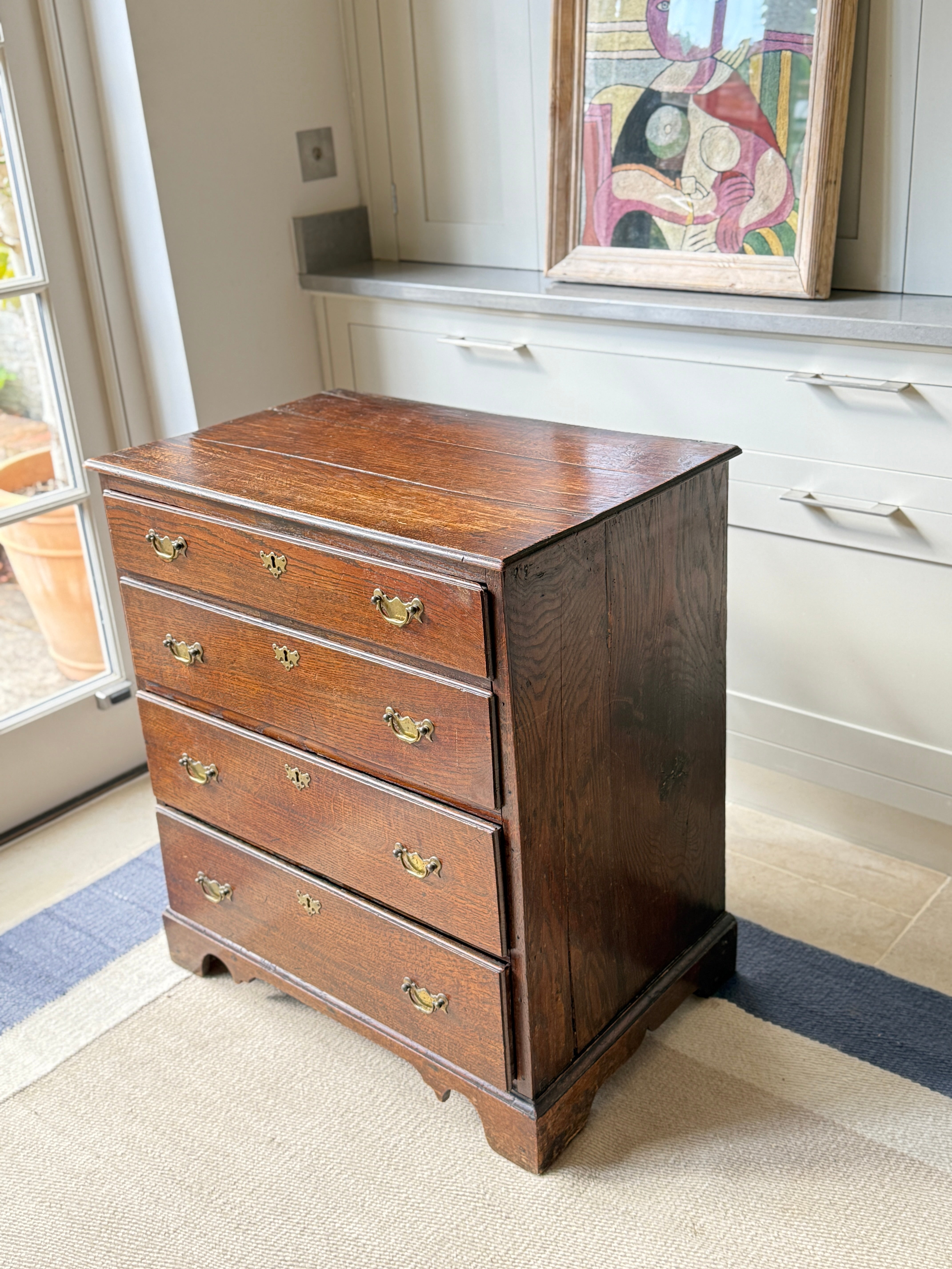 Small early C18th Oak Chest Of Drawers