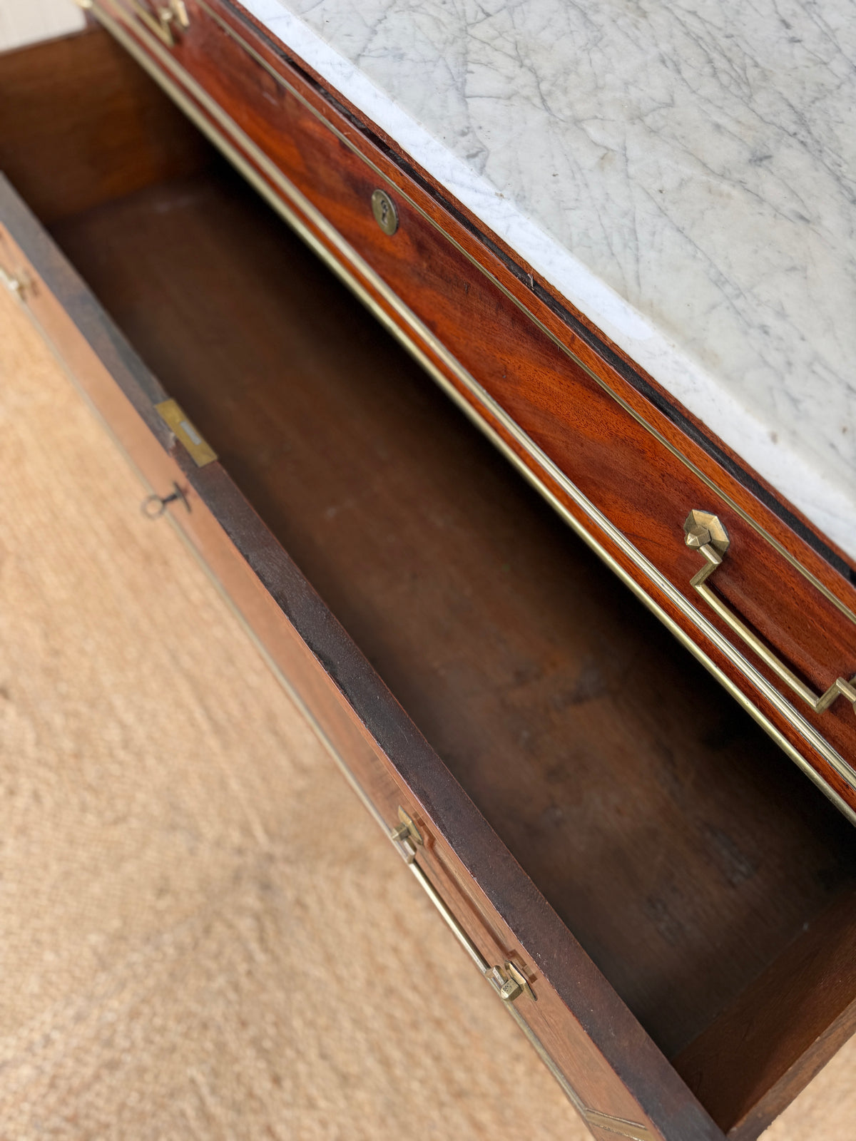 Louis XVI Commode with Carrara Marble Top