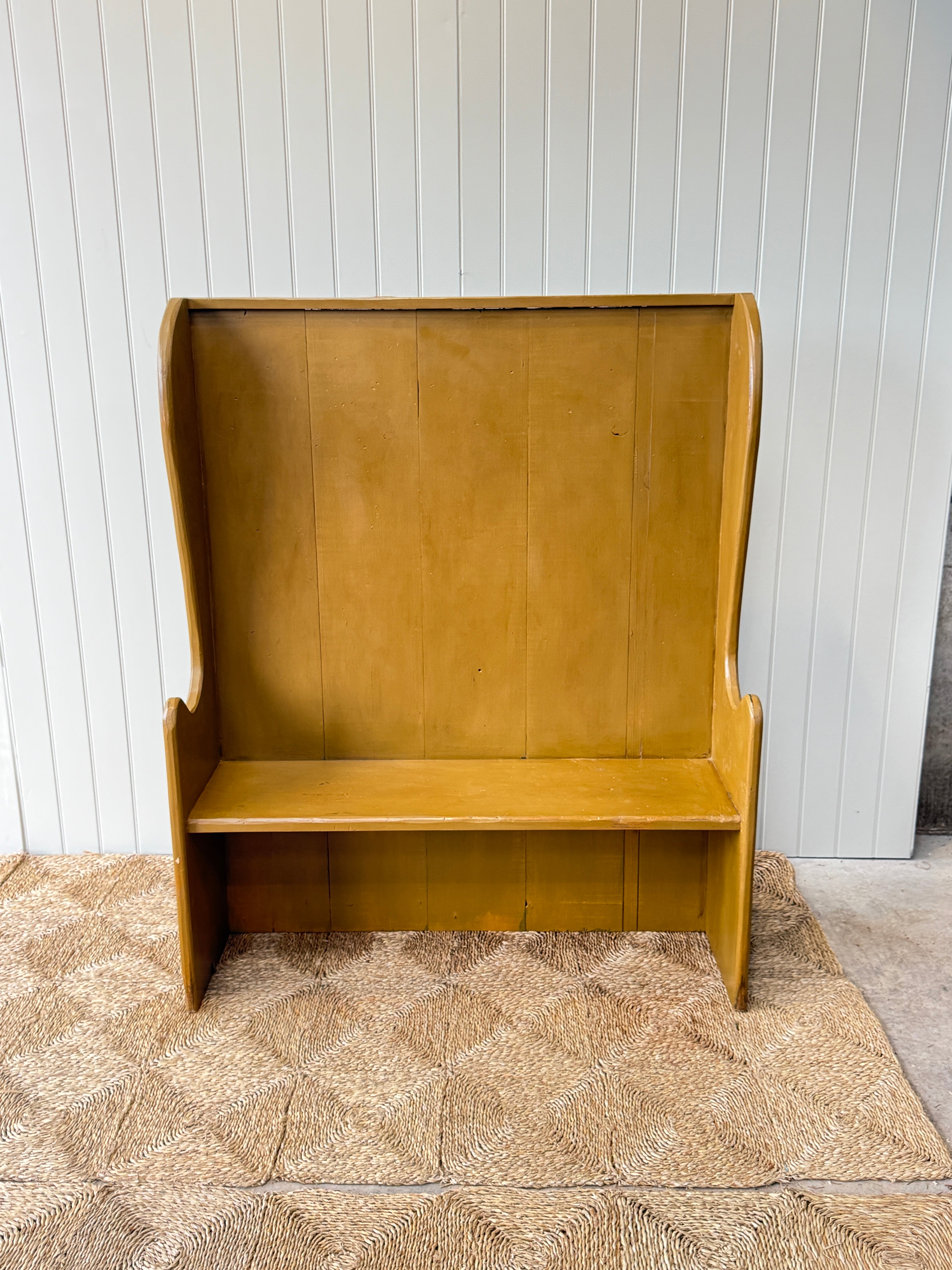 Small Welsh Settle in Mustard Yellow