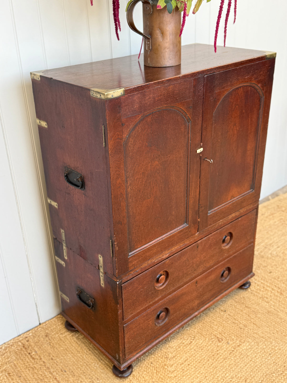 A late 19th Century 2 Part Campaign Chest