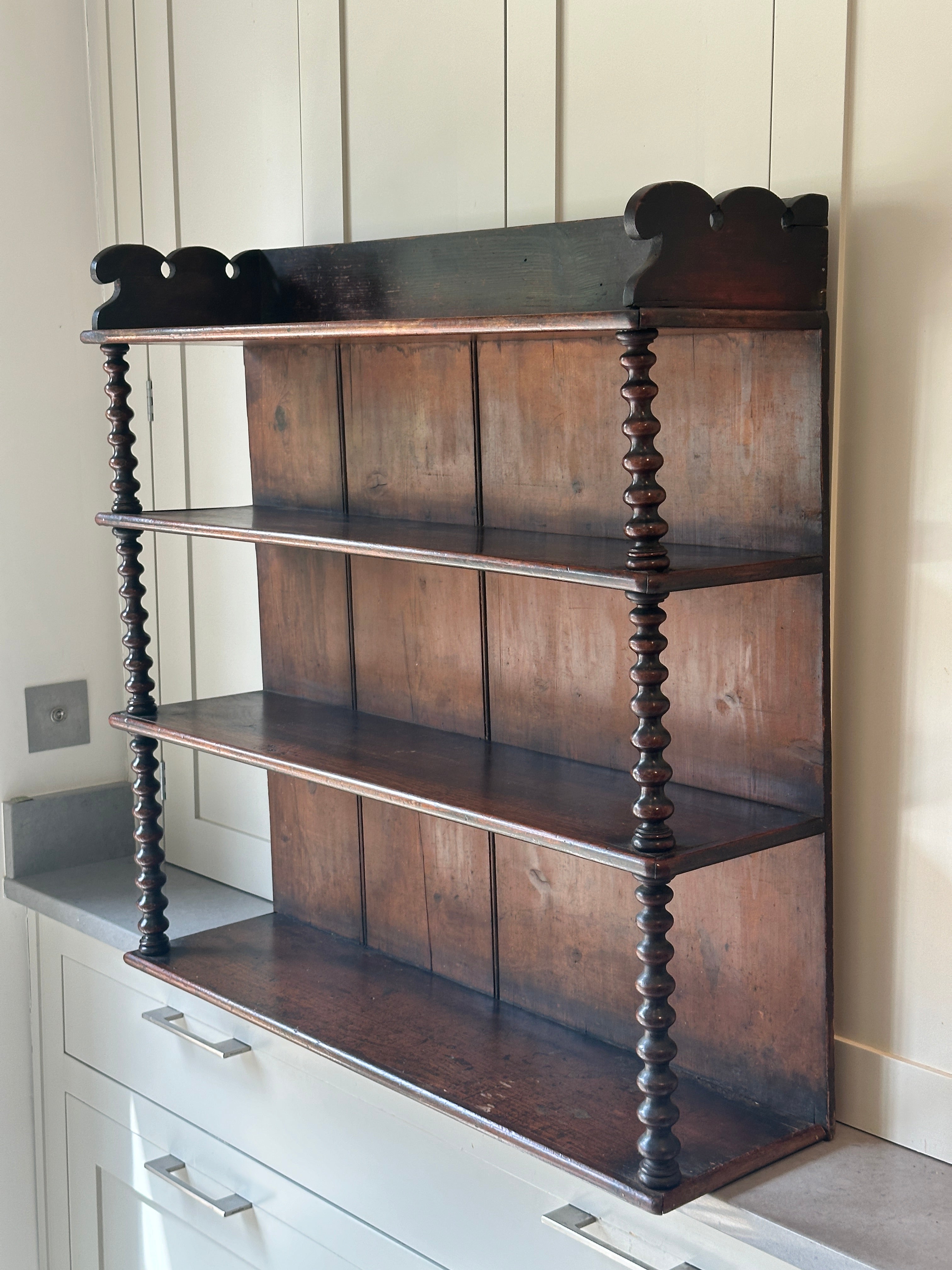 Amazing Large Bobbin Wall Shelves