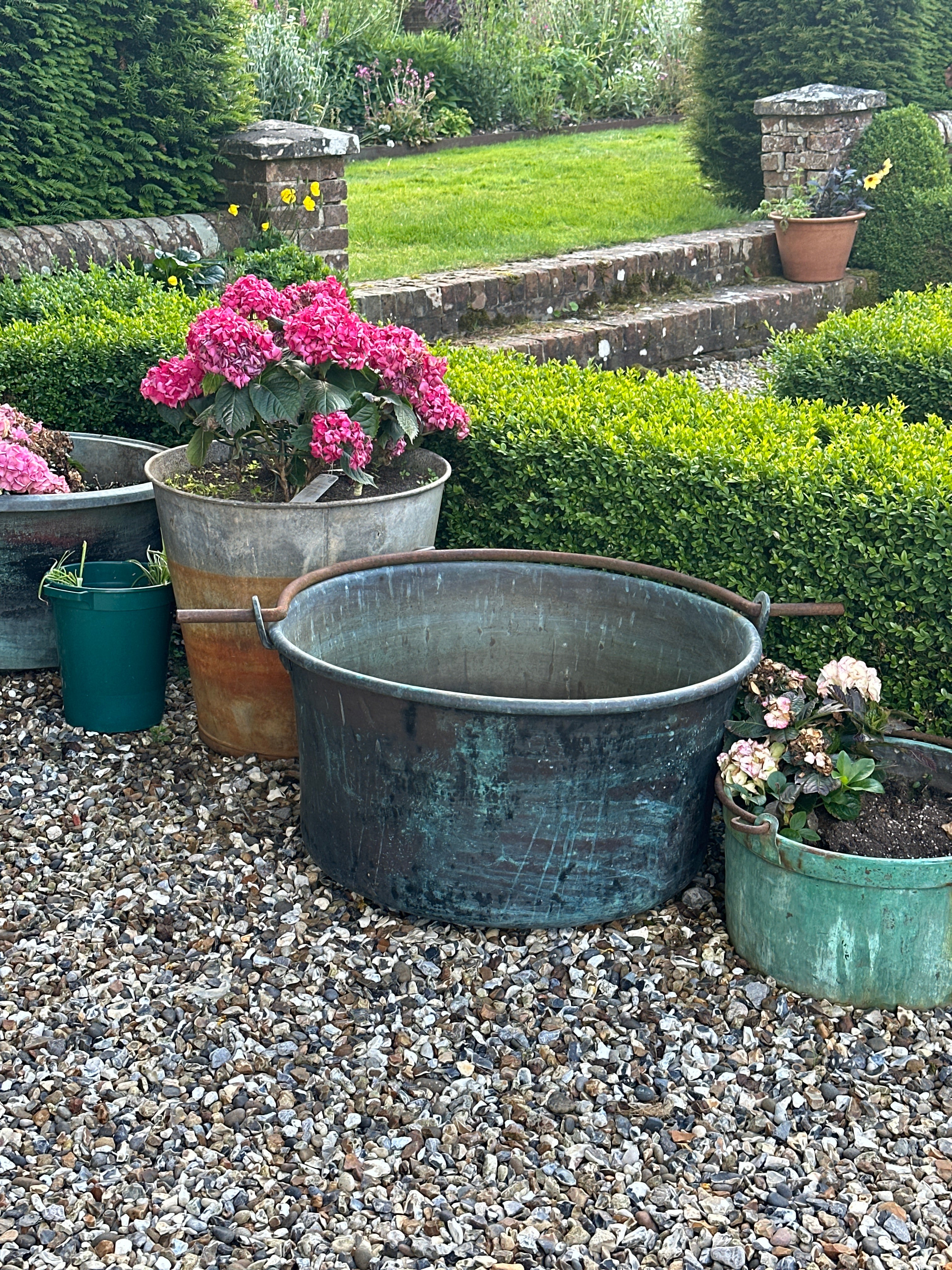 Large Cumbria Solid Copper Planter