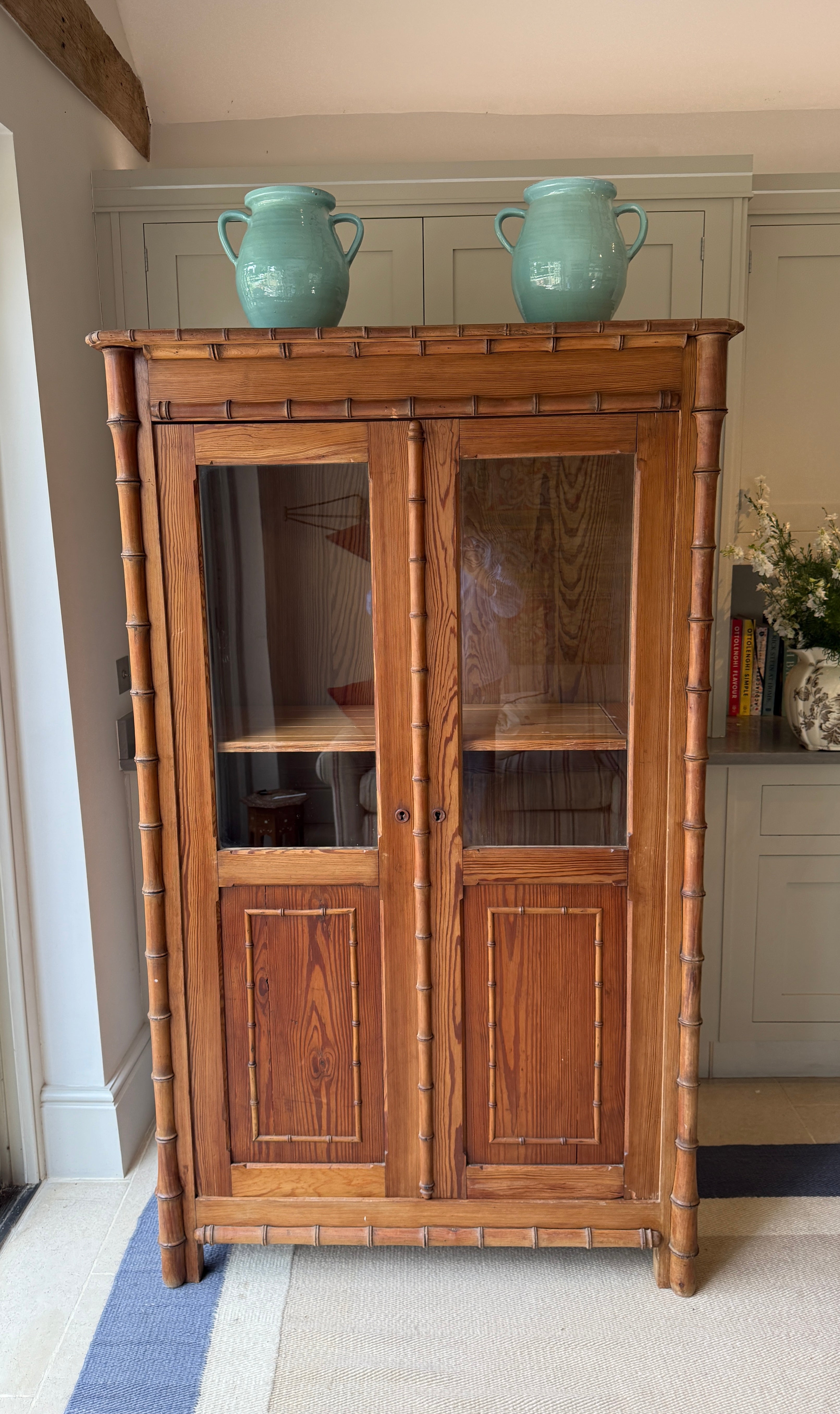 French Faux Bamboo Armoire