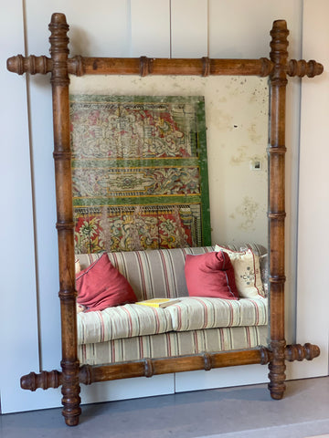 Large Faux Bamboo Mirror