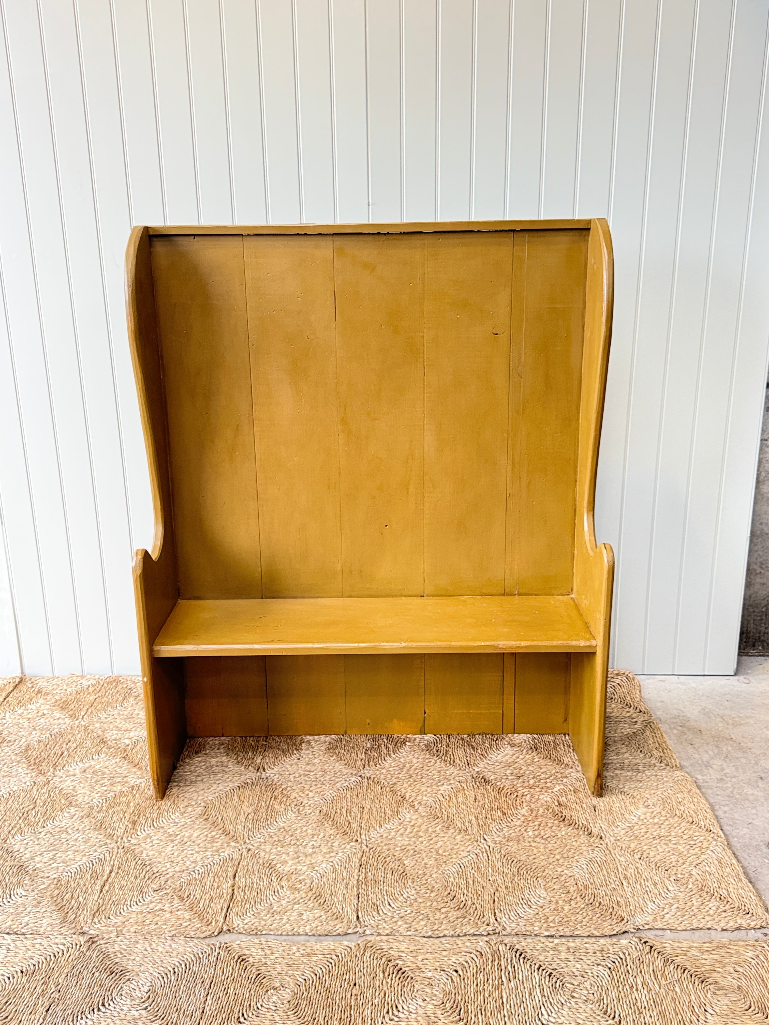 Small Welsh Settle in Mustard Yellow