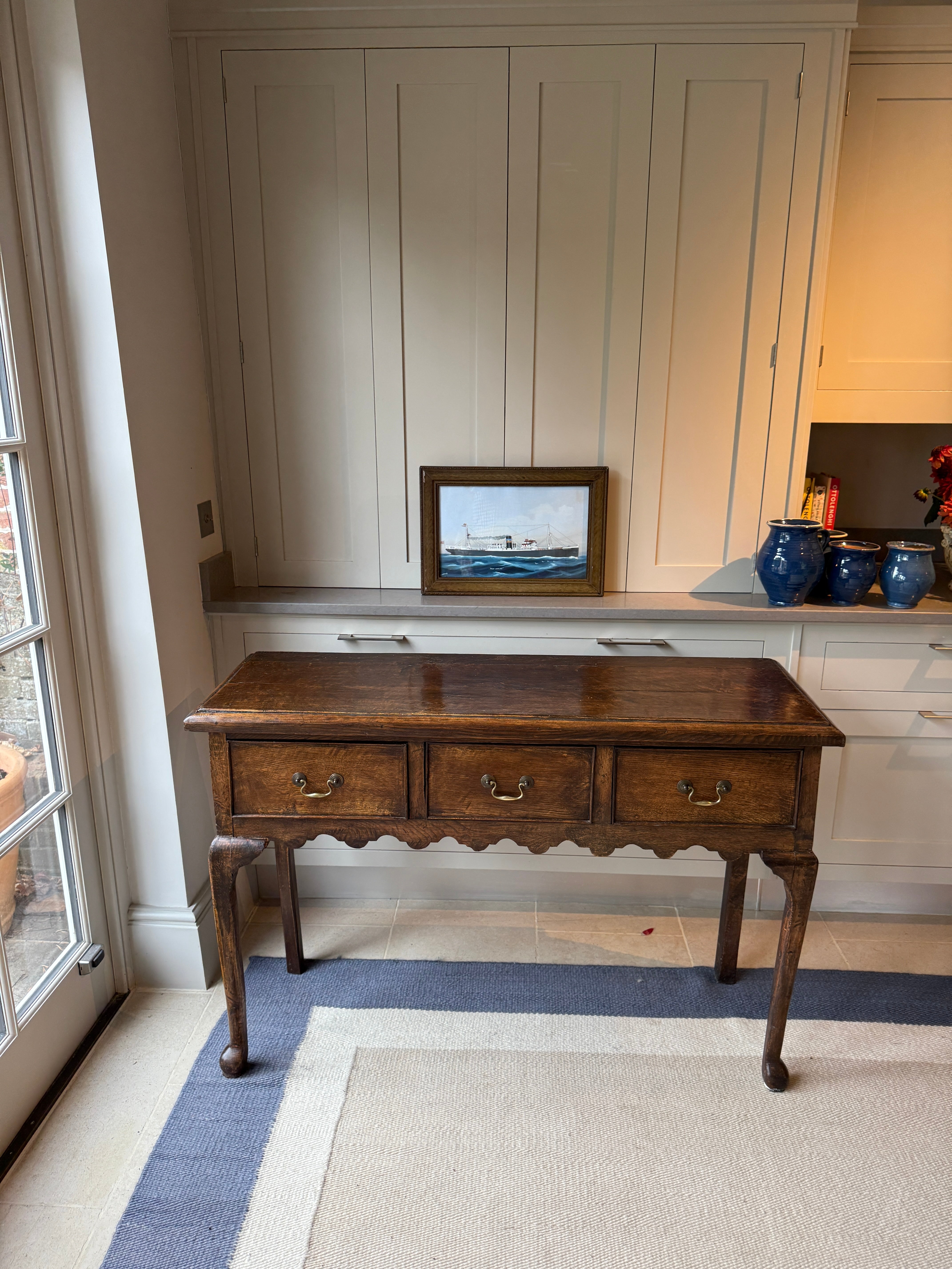 18th Century Oak Console with 3 large Drawers