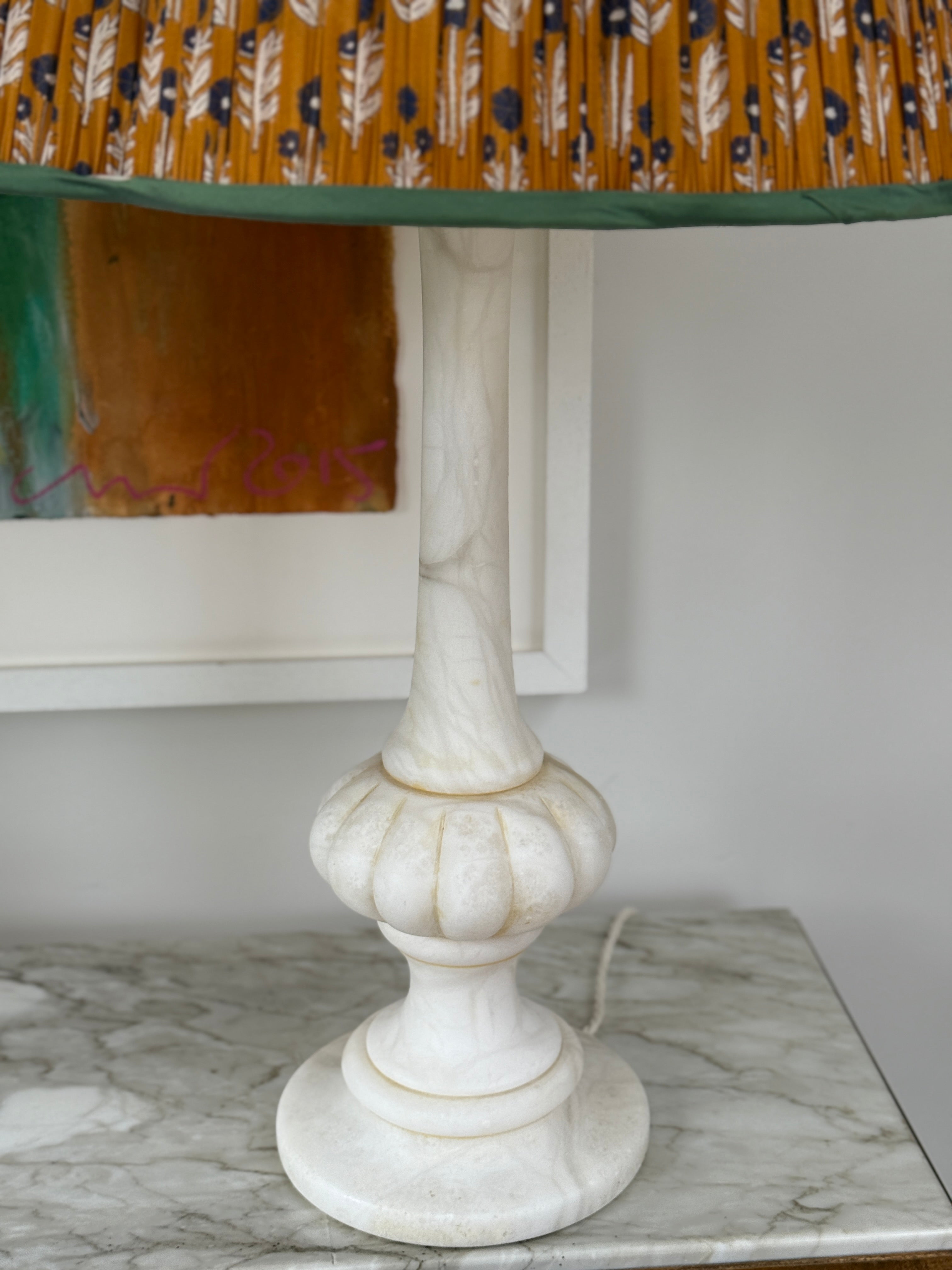 Pair of Tall Marble Table