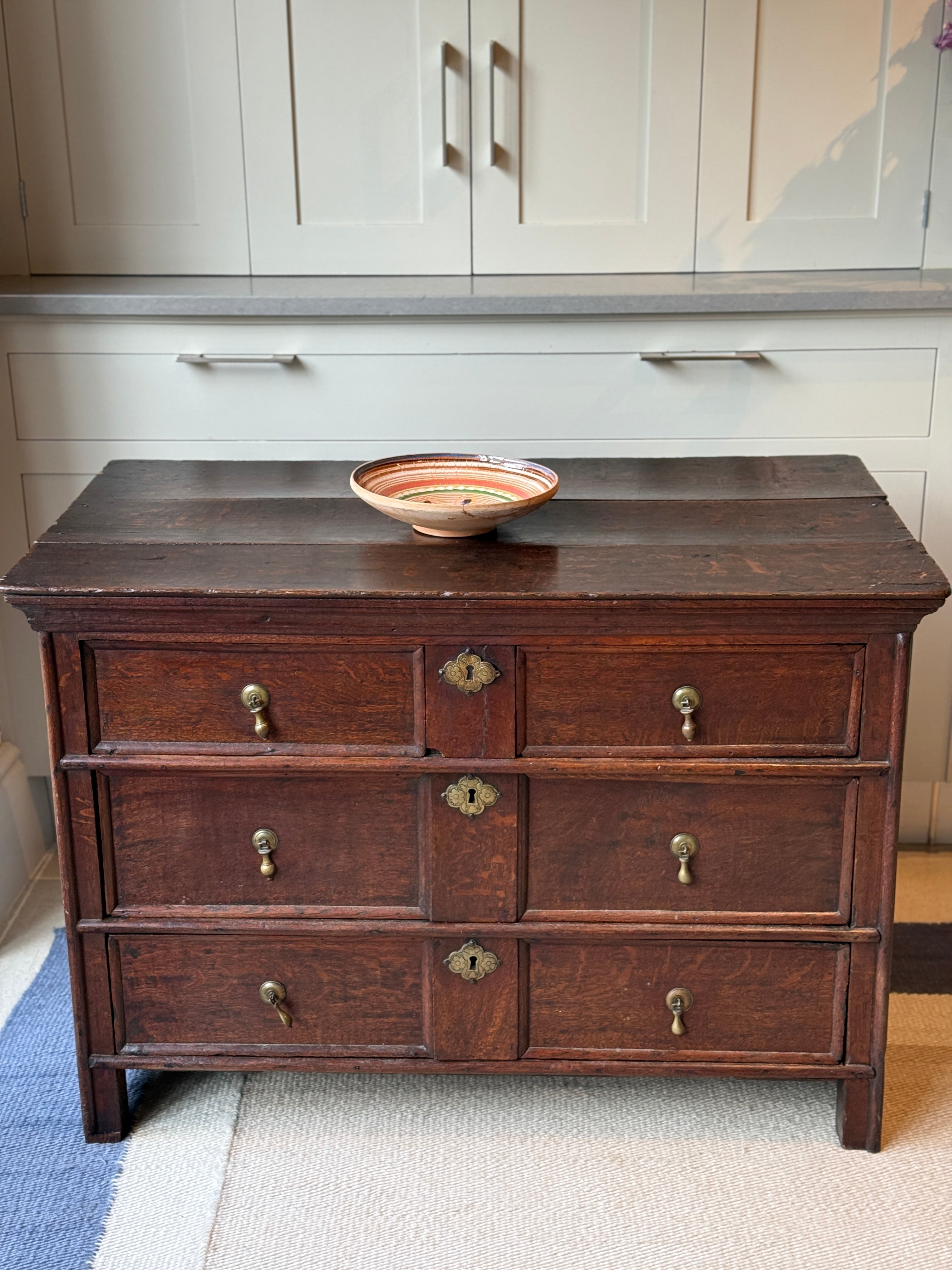 Low Oak Chest of drawers