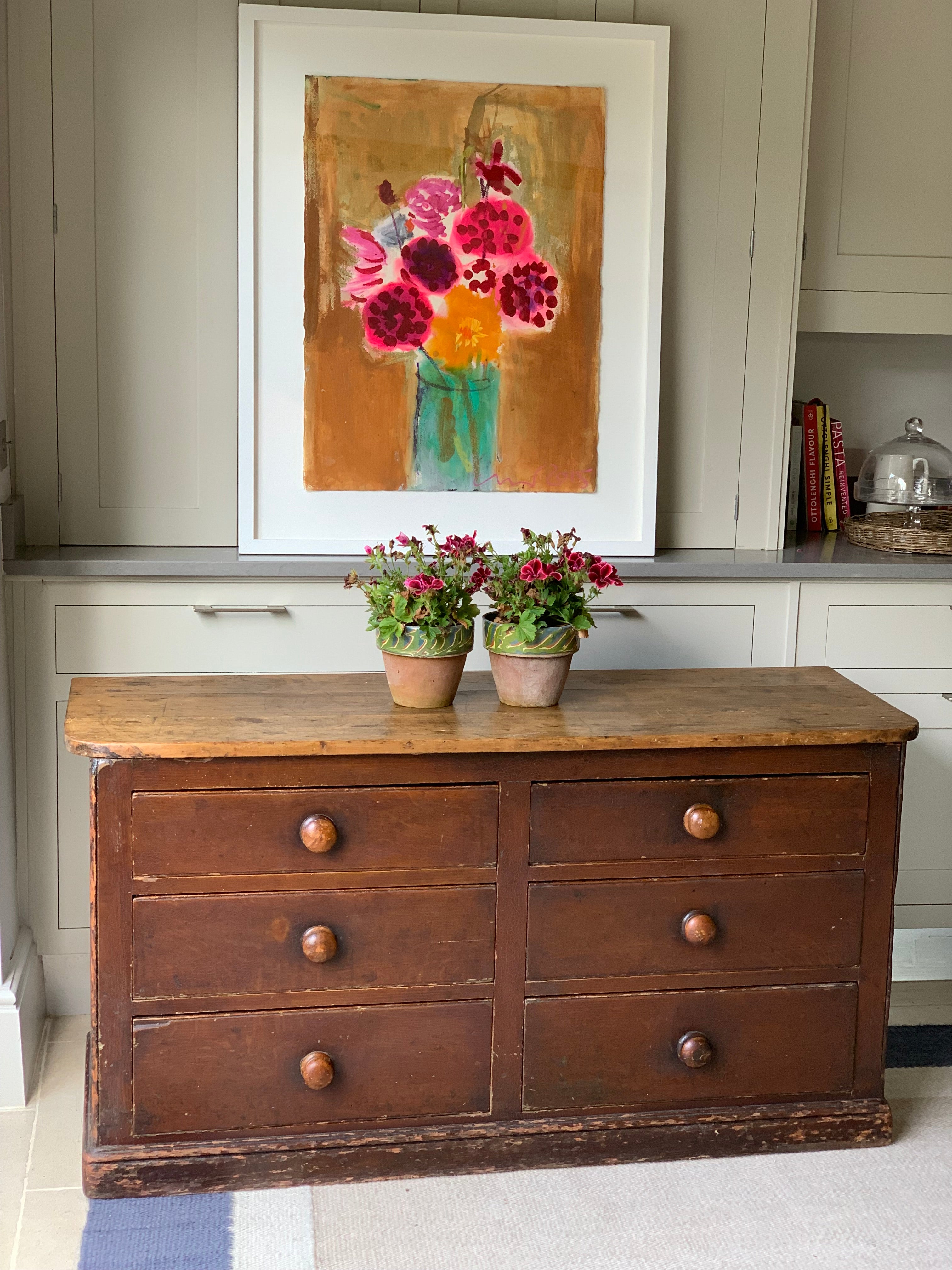 Antique Pine Haberdashers Chest of Drawers