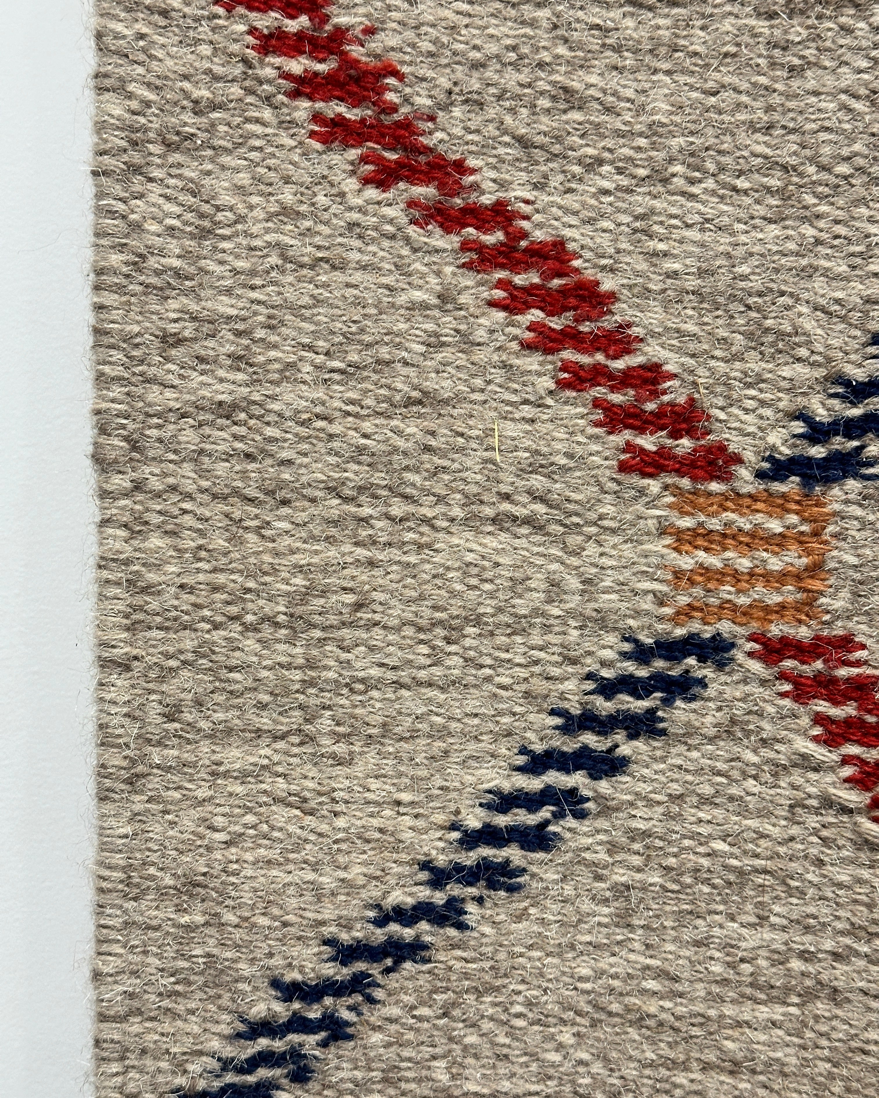 Large Polychrome Woollen flatweave rug