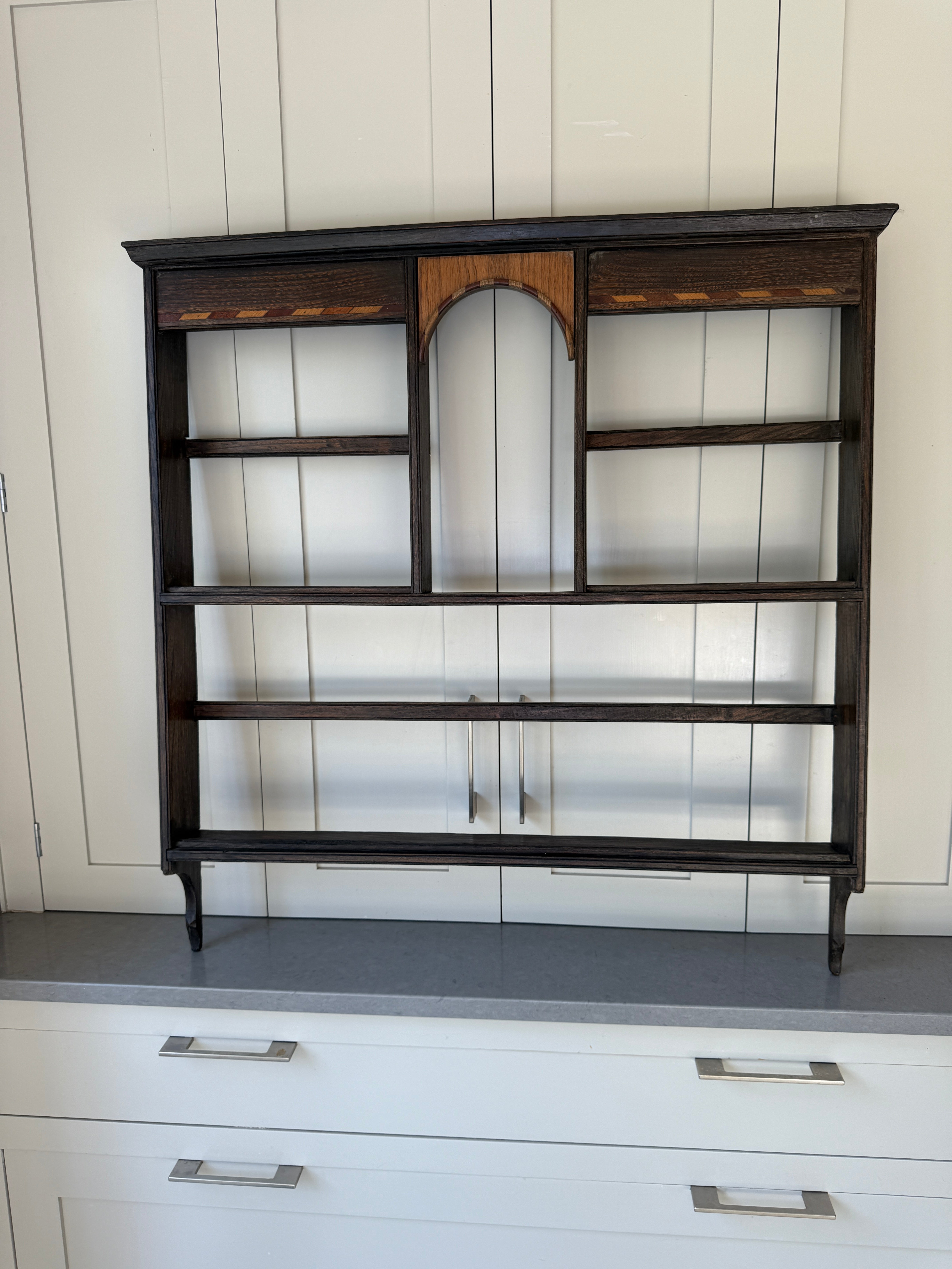 Small French Marquetry Delft Rack