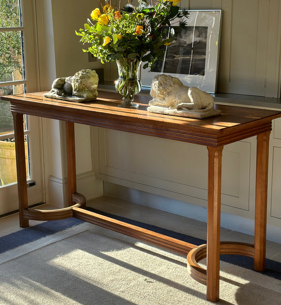 Stunning Large Scale Honeyed Oak Console in the manner of Pugin