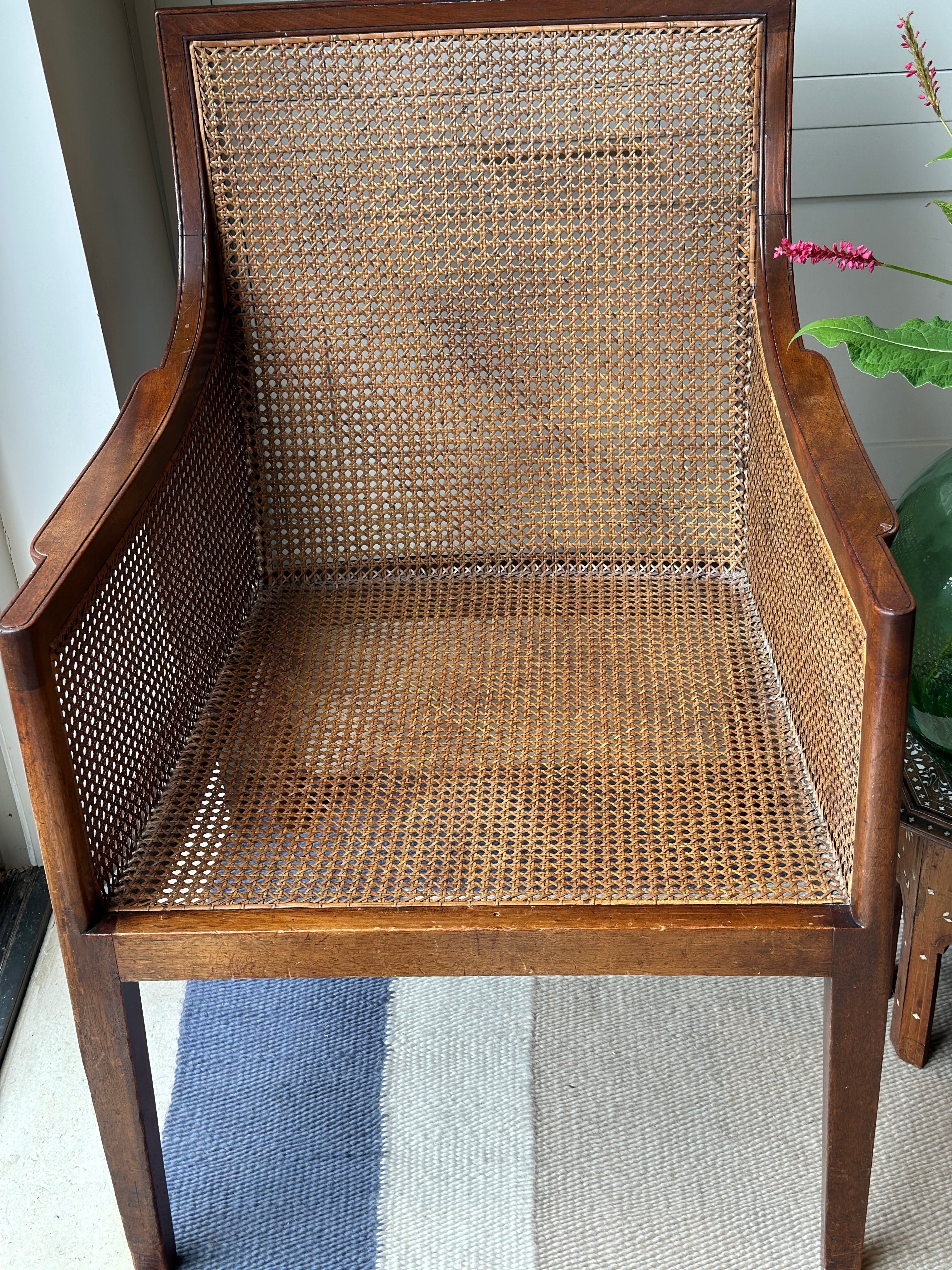 Pair of late 19th Century Mahogany Bergere Chairs