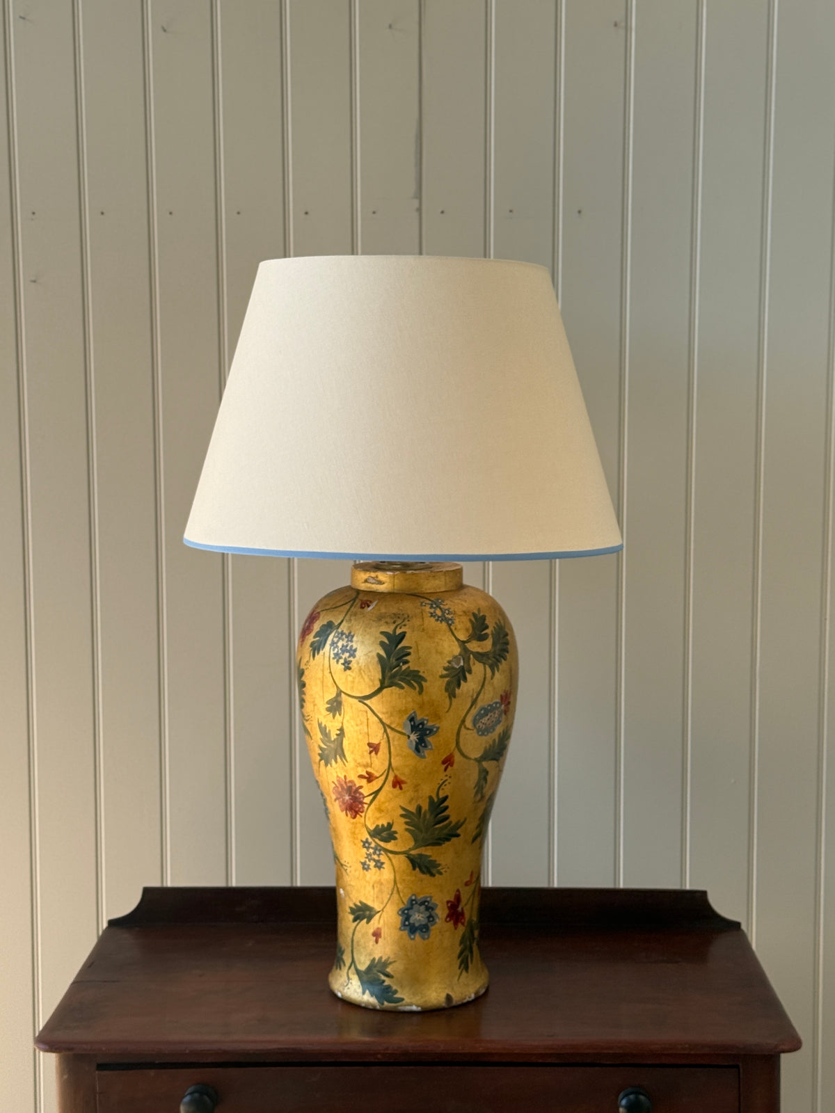 Large Gilt Baluster Lamp