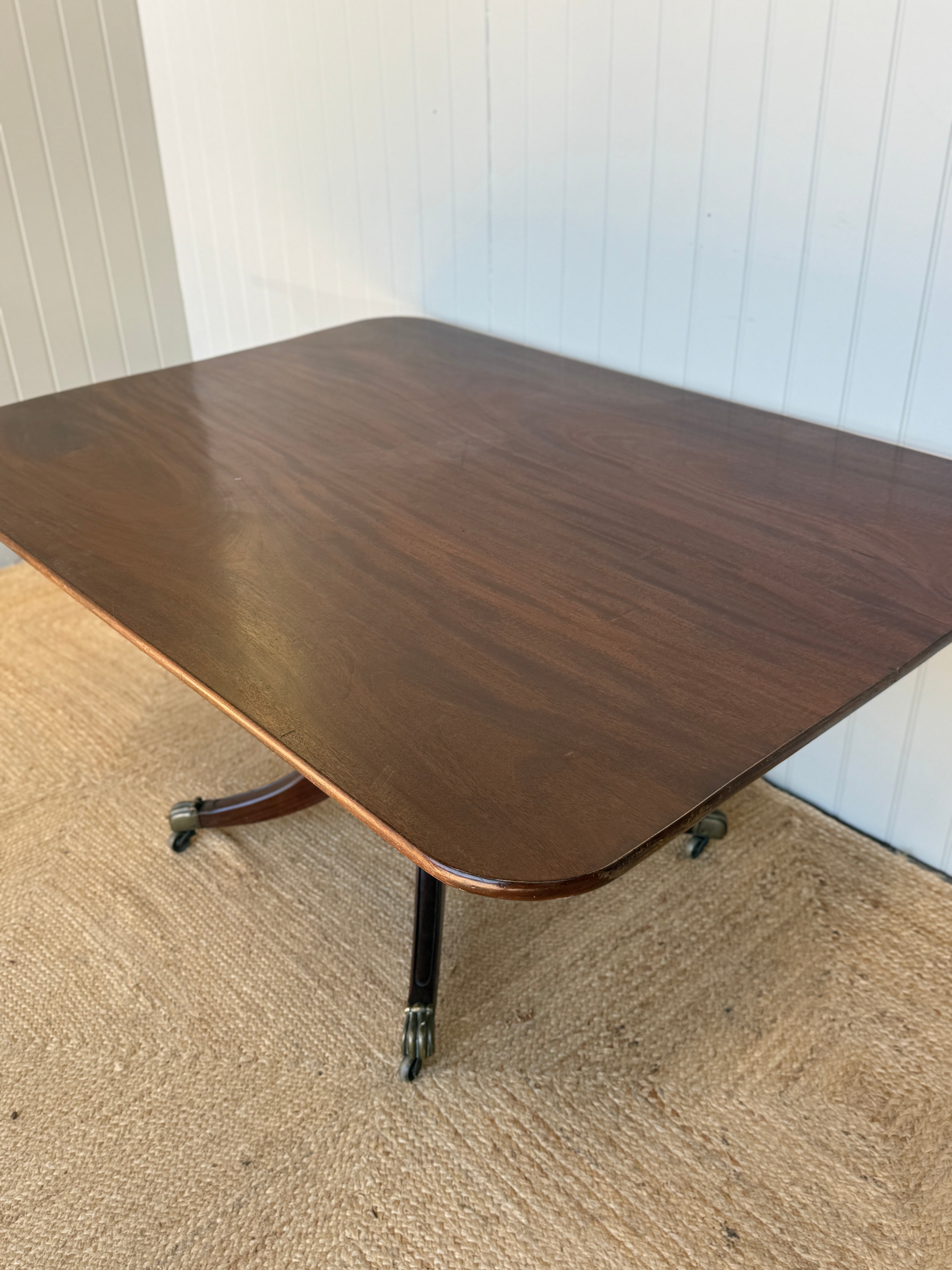 Large Regency Mahogany Tilt Top Table