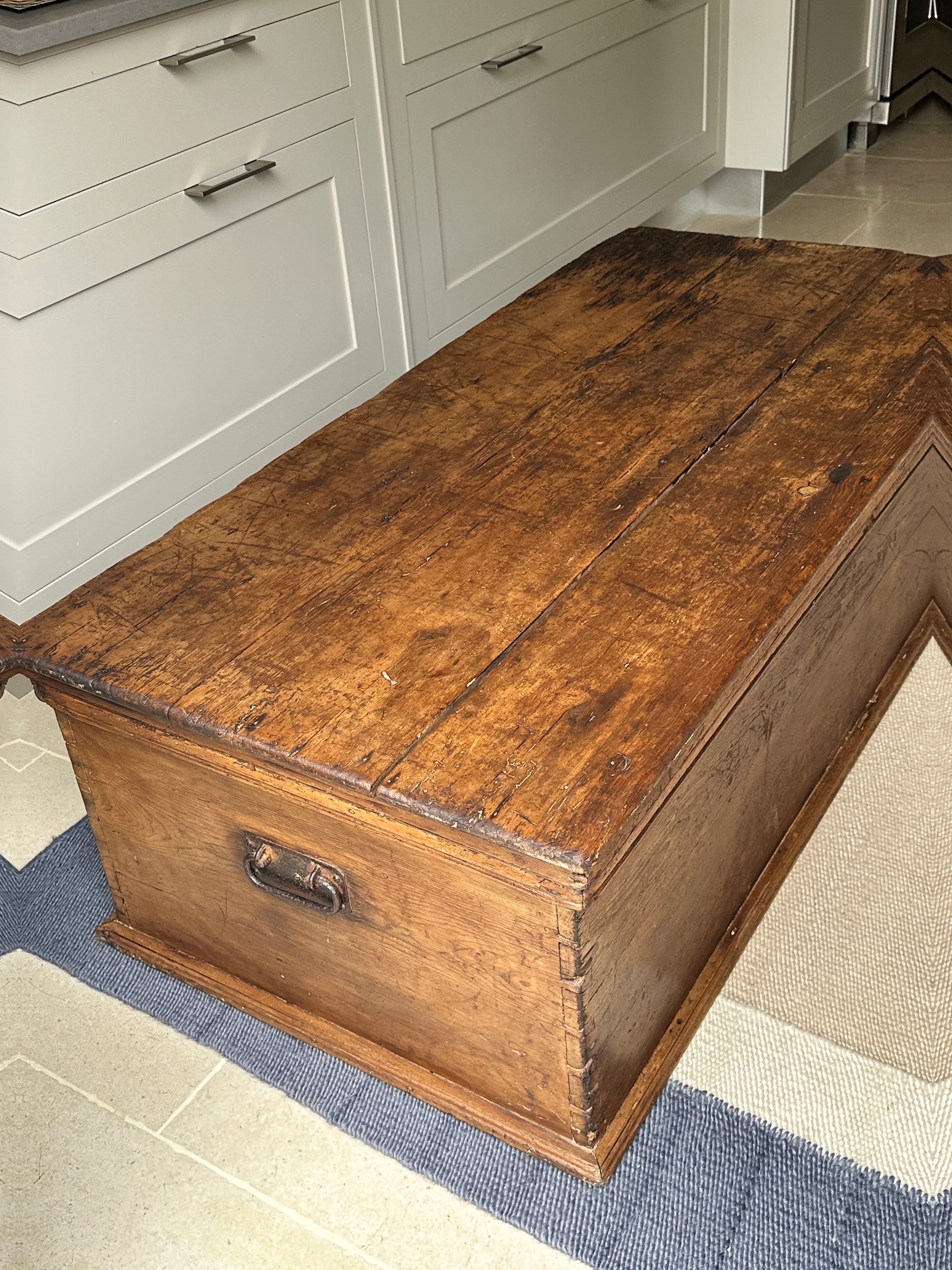 Large Antique Pine Trunk