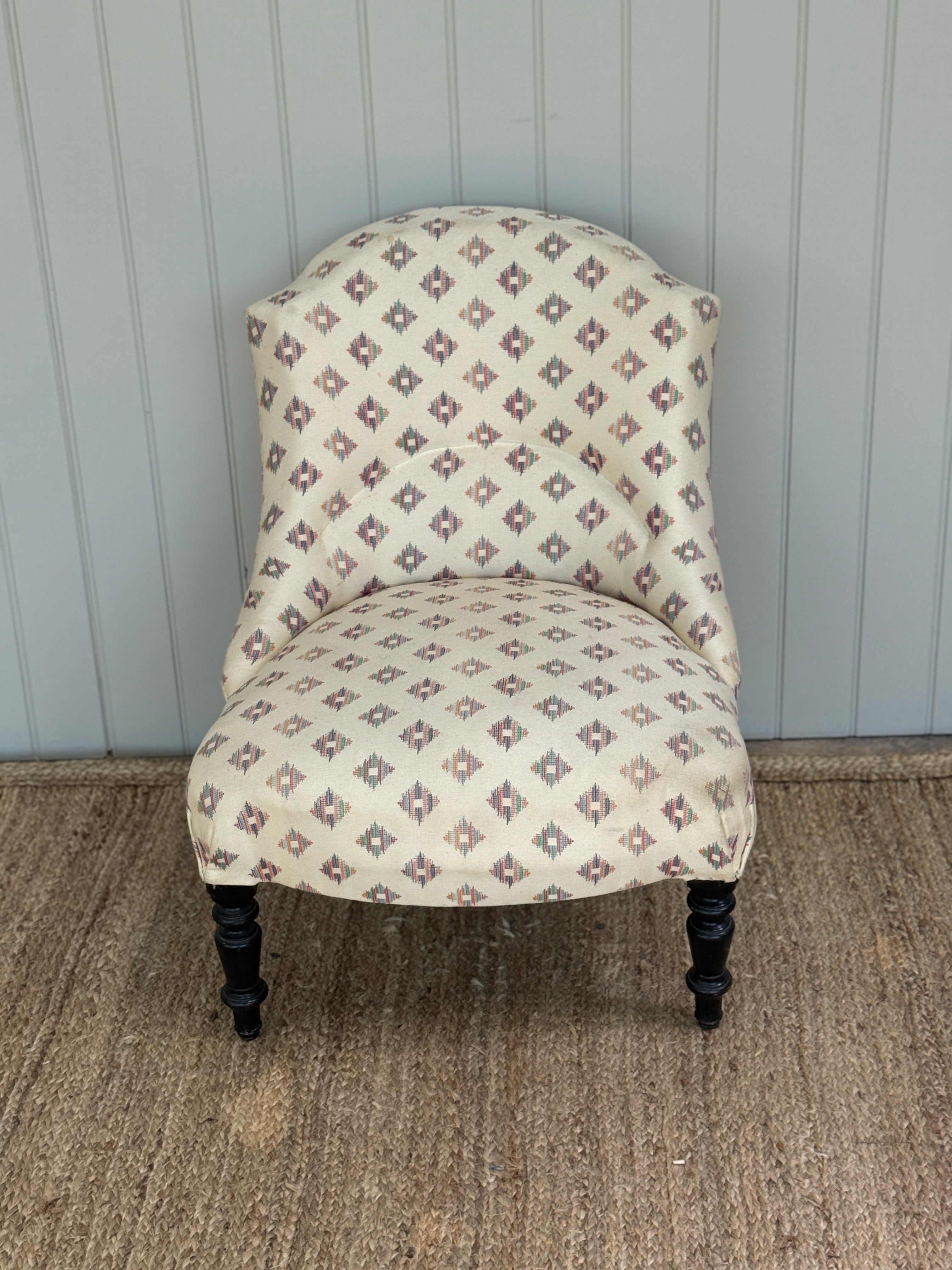 Small French Slipper Chair