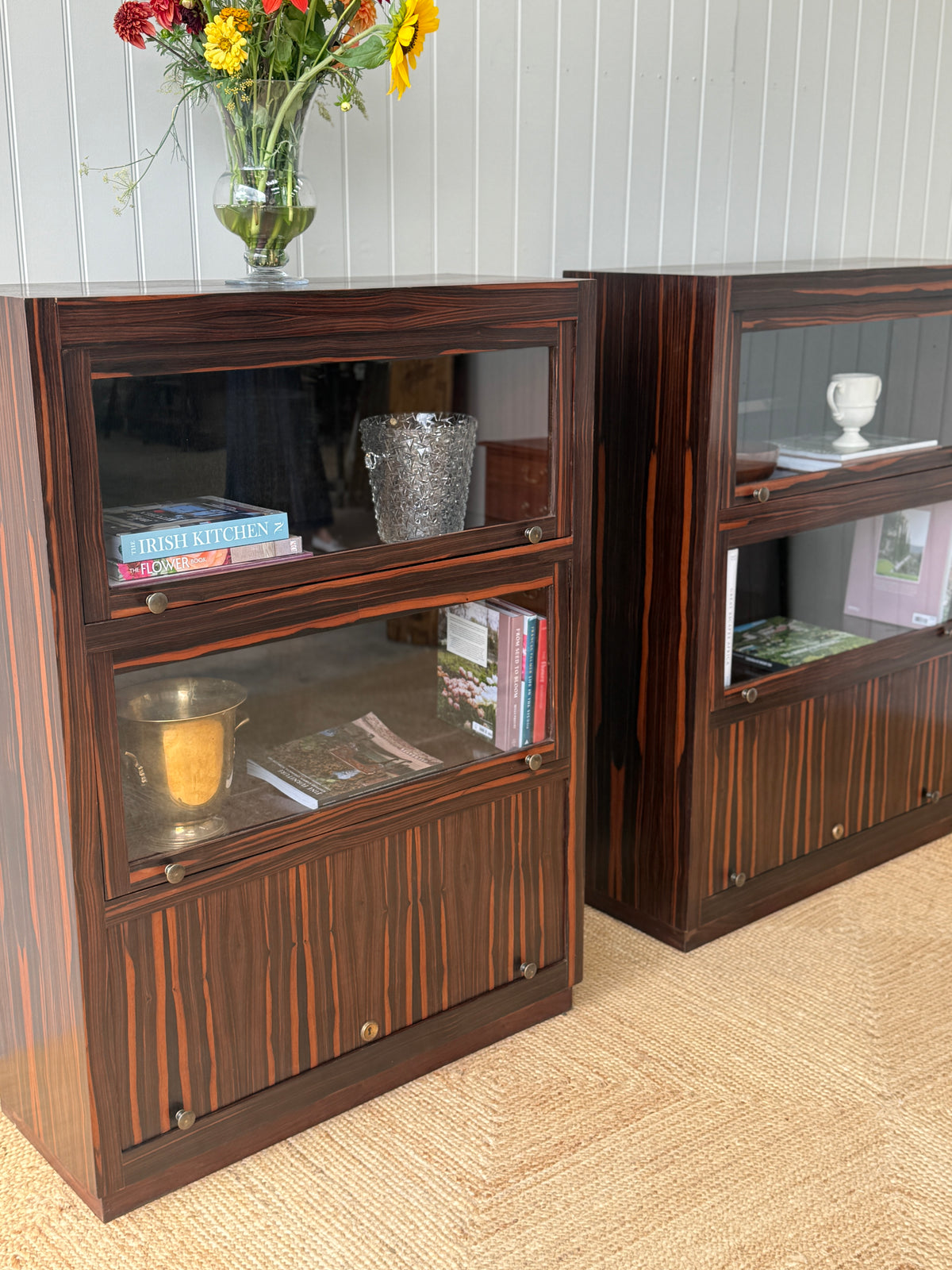 Pair of Macassar Ebony Bookcases