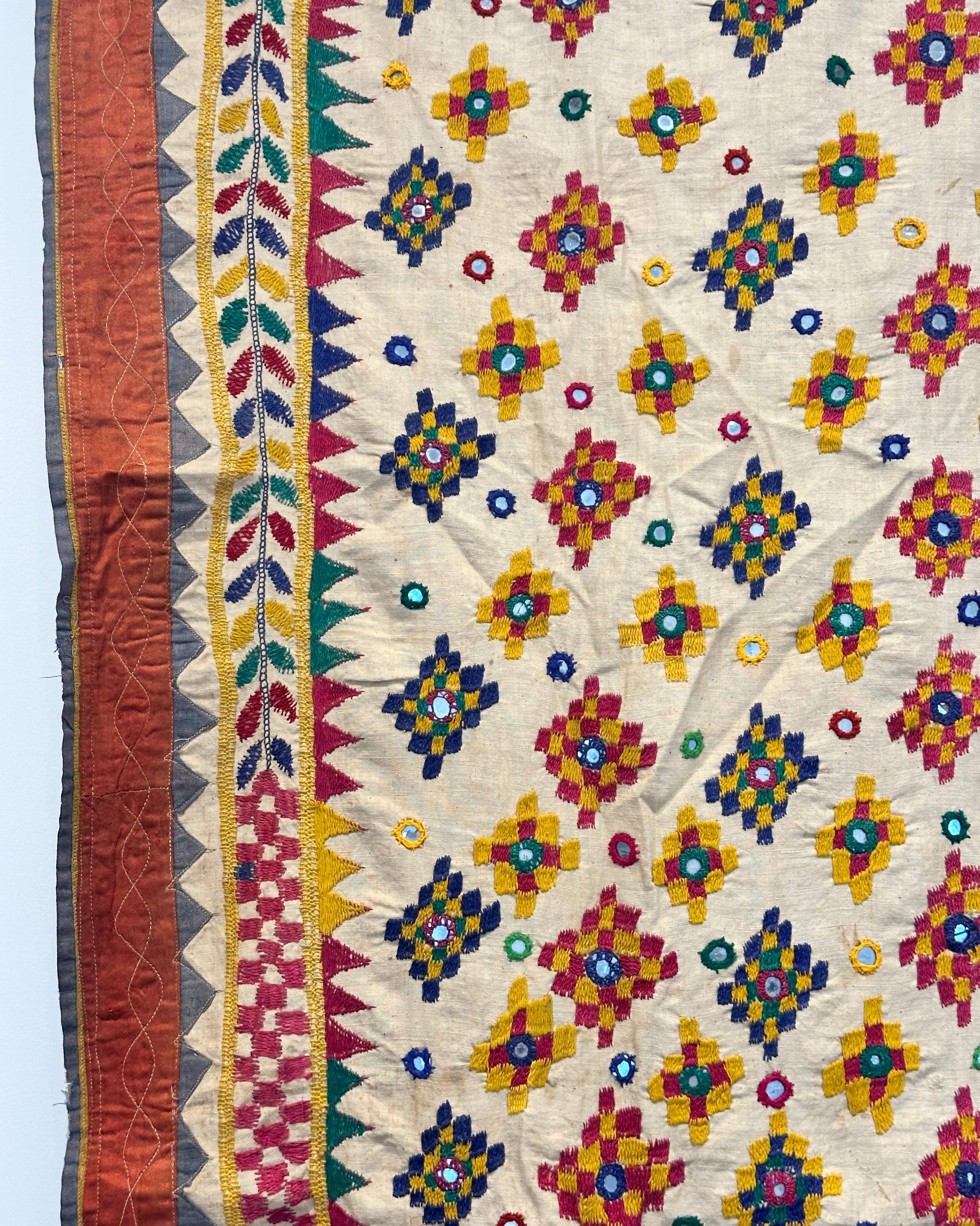 Vintage Embroidered Indian Textile