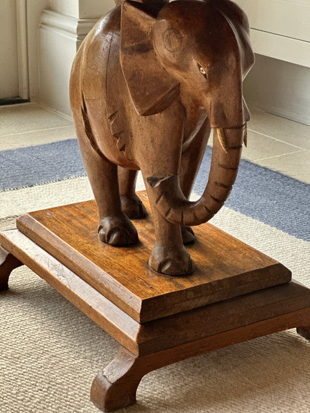 Vintage Side table with Indian Elephant base