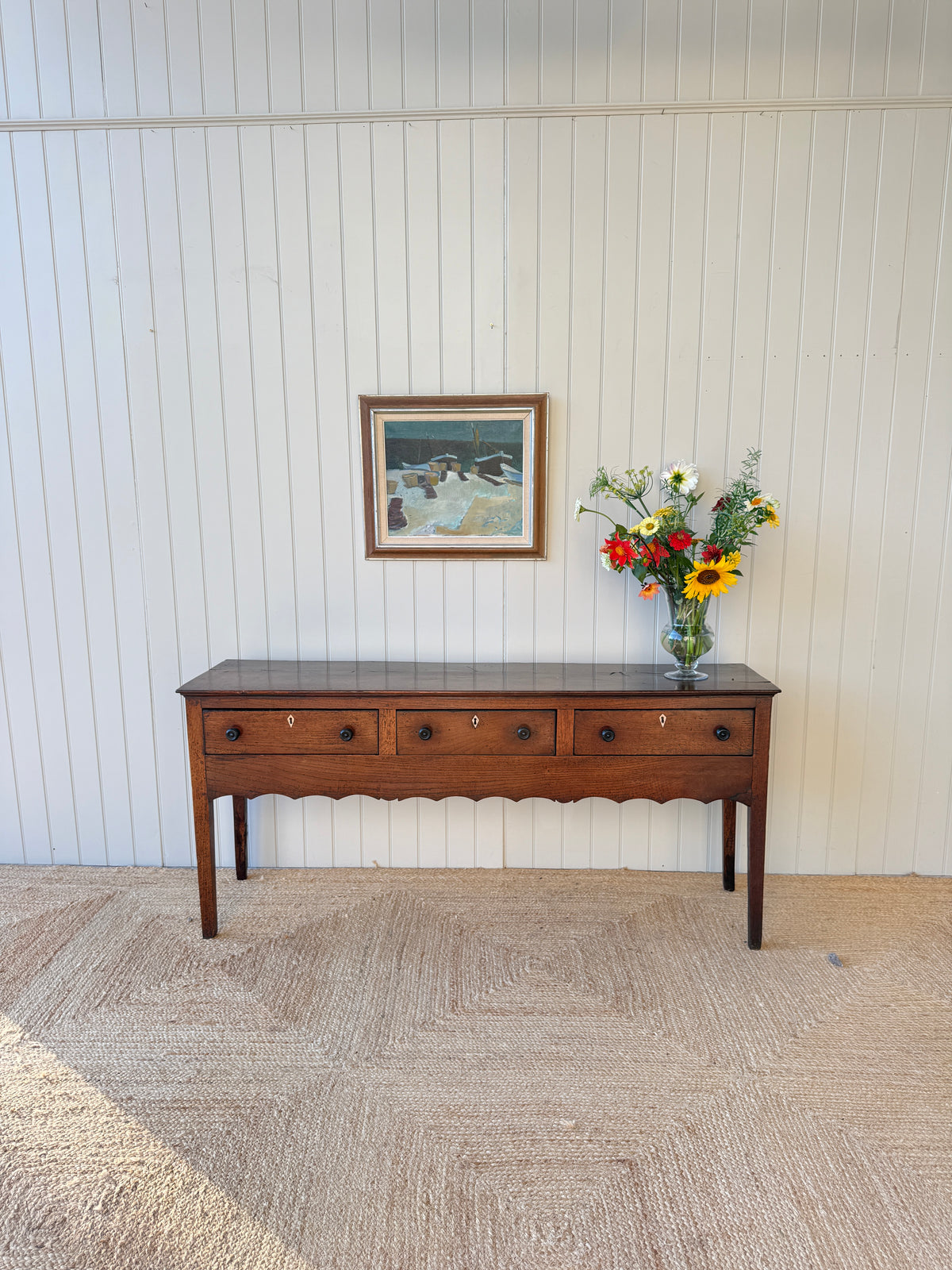 George III Oak Dresser Base, Circa 1780-1800
